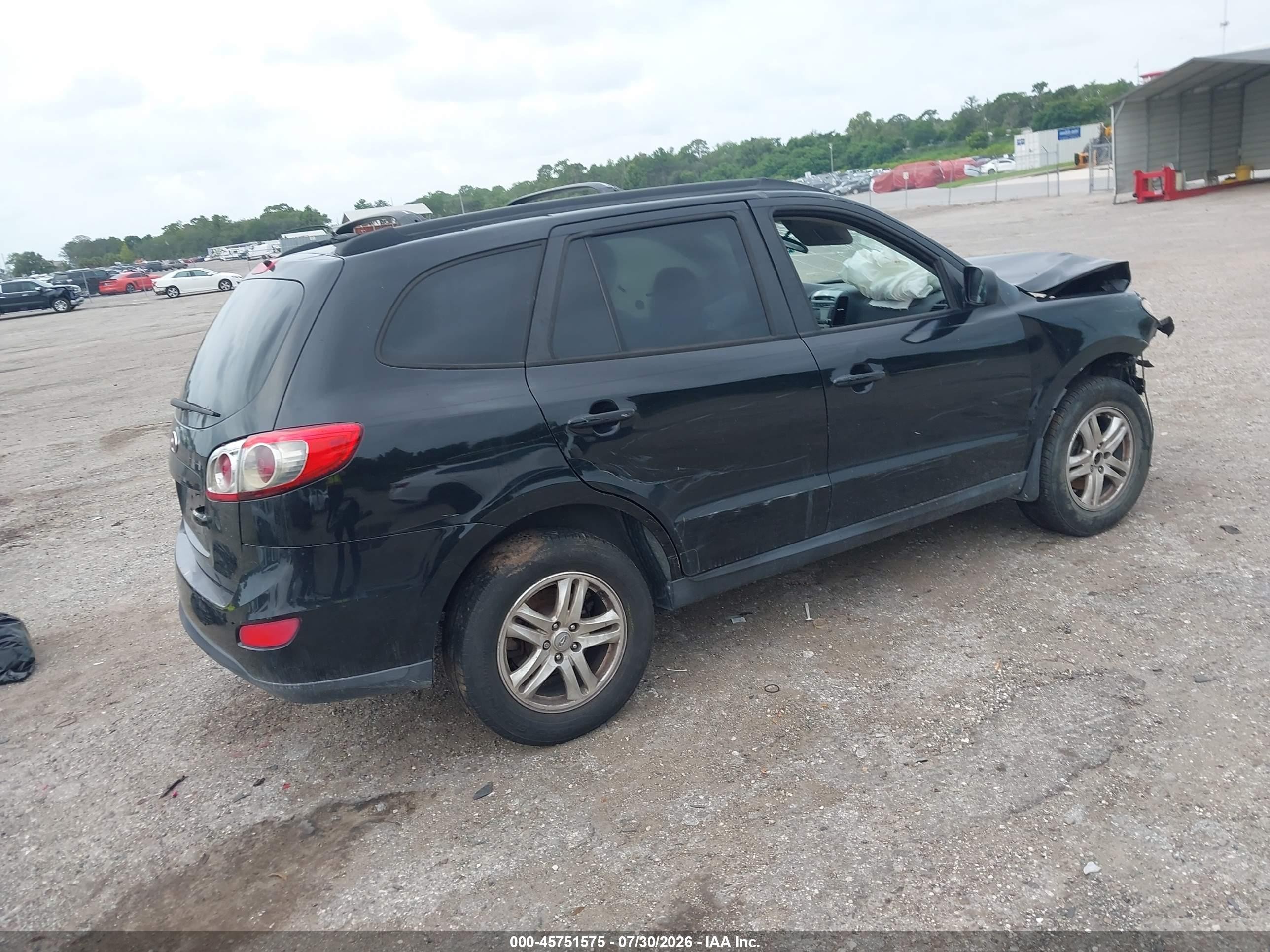2012 Hyundai Santa Fe Gls Black vin: 5XYZG3AB7CG135060