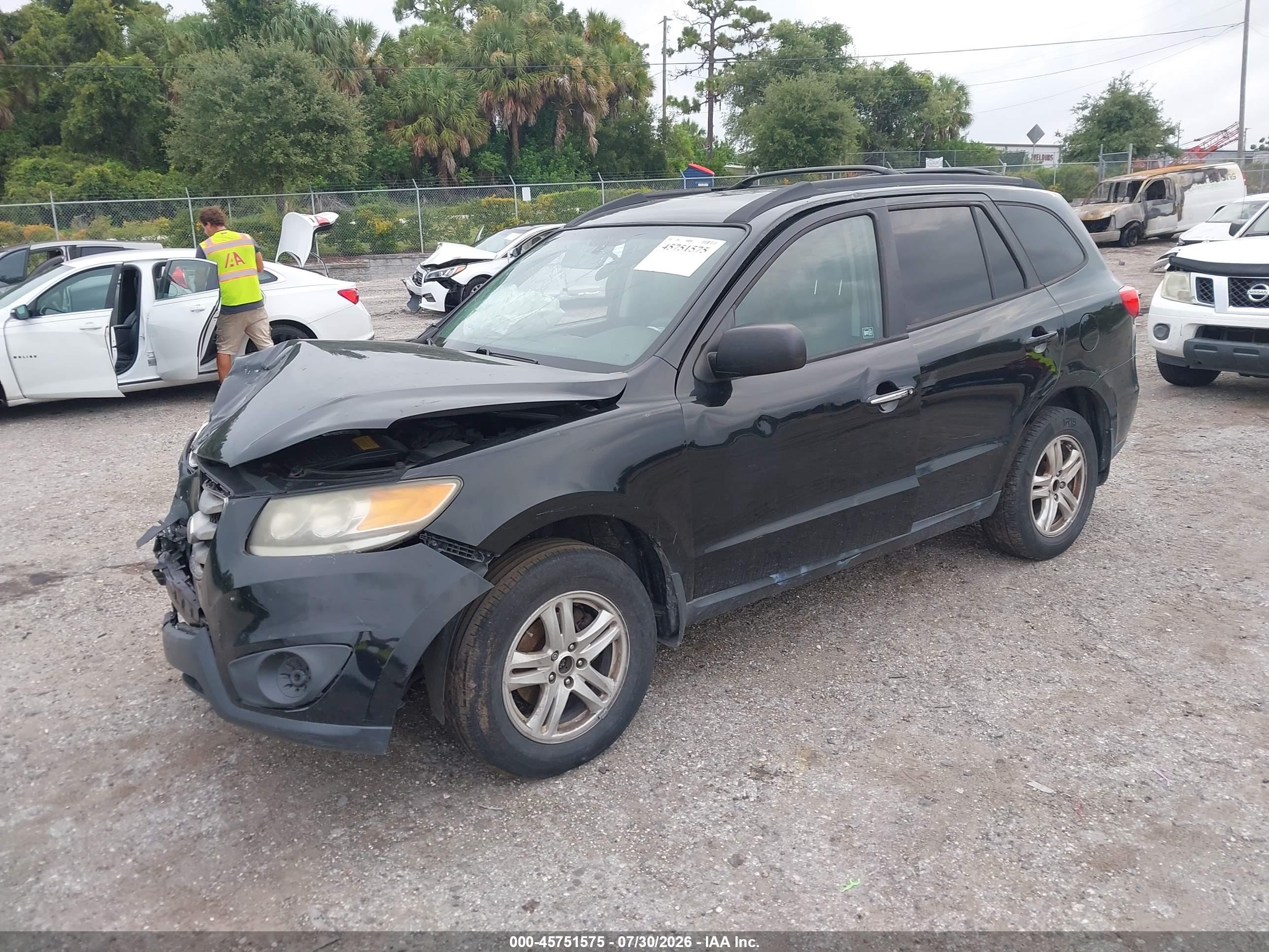 2012 Hyundai Santa Fe Gls Black vin: 5XYZG3AB7CG135060
