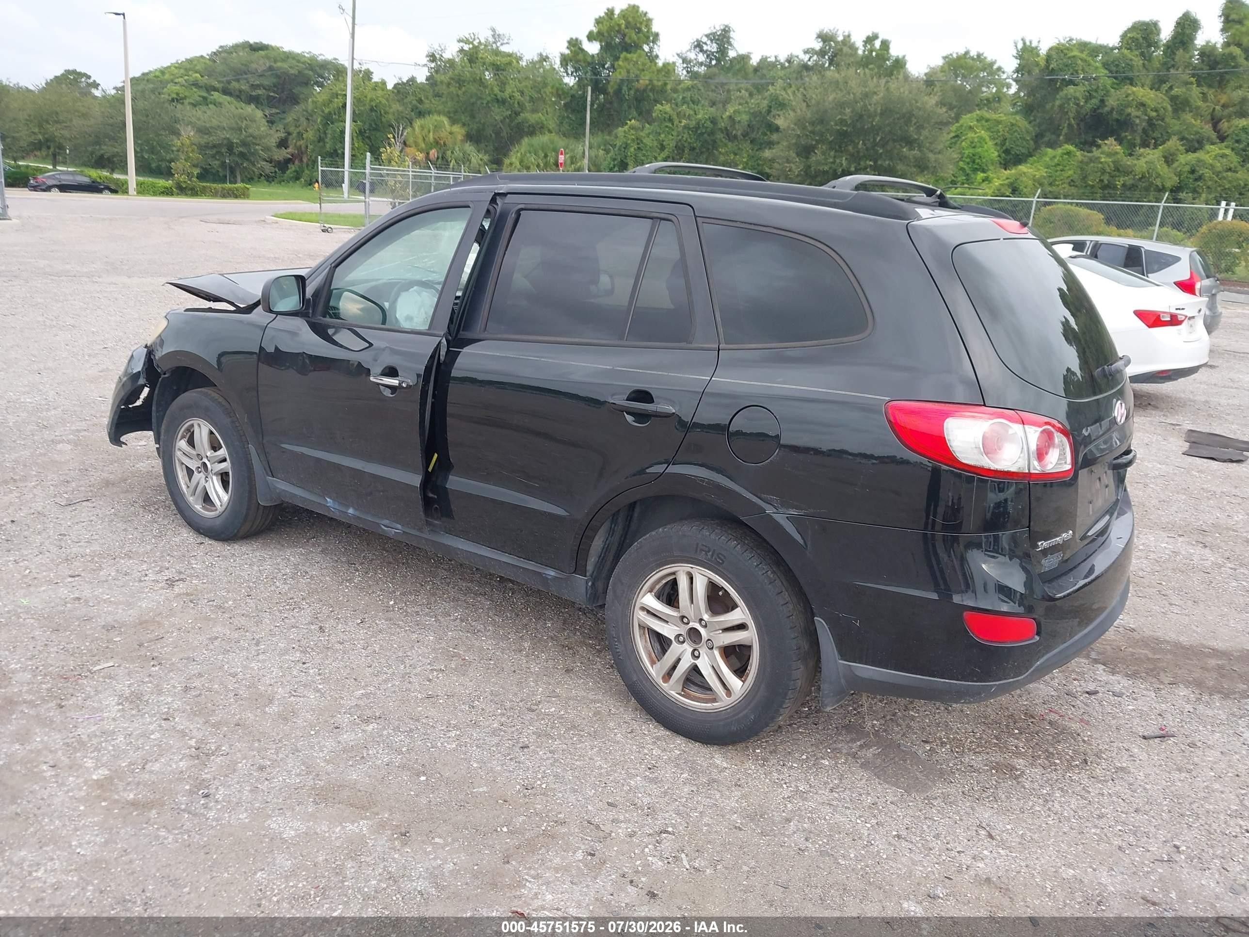 2012 Hyundai Santa Fe Gls Black vin: 5XYZG3AB7CG135060