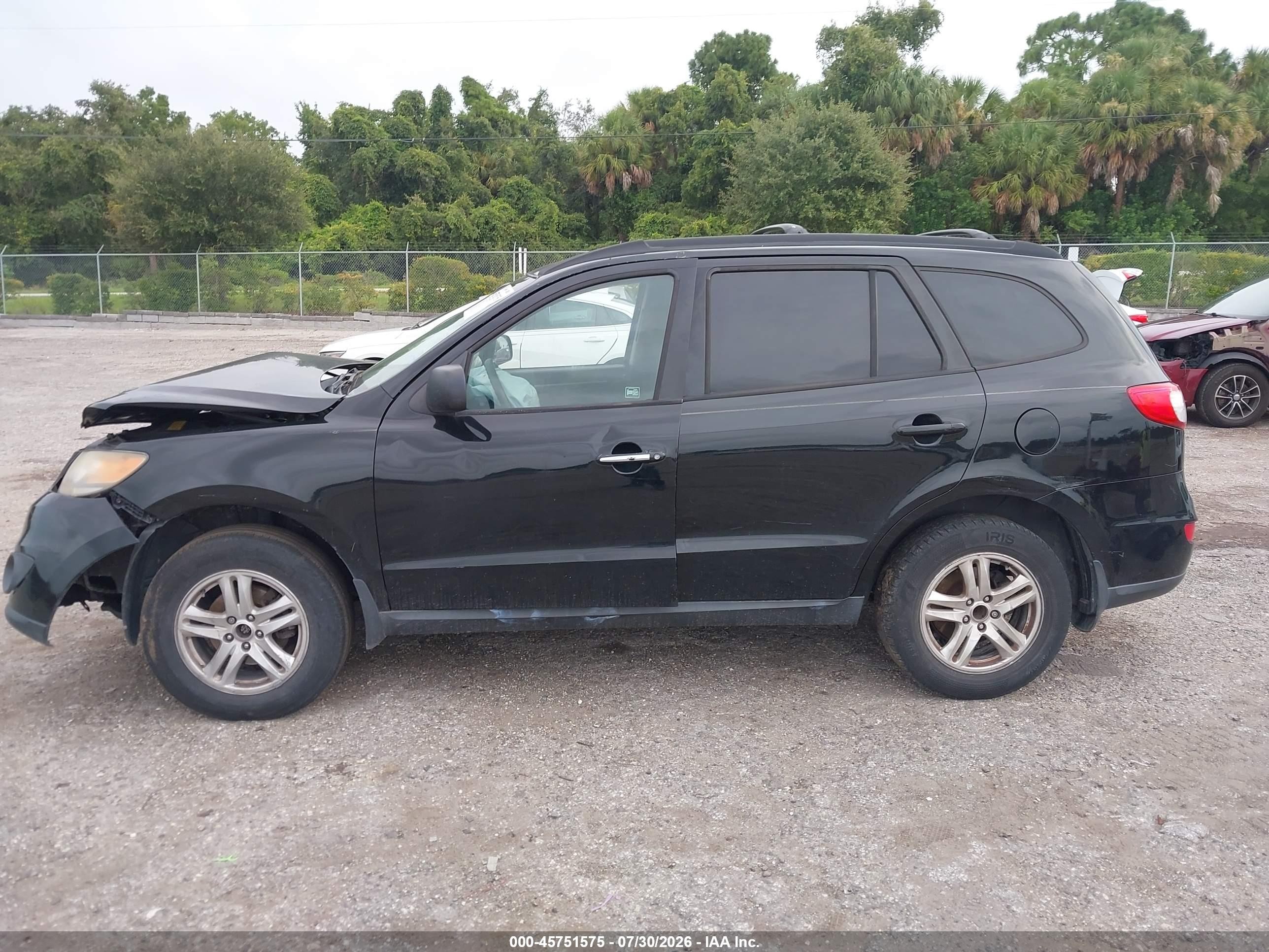 2012 Hyundai Santa Fe Gls Black vin: 5XYZG3AB7CG135060