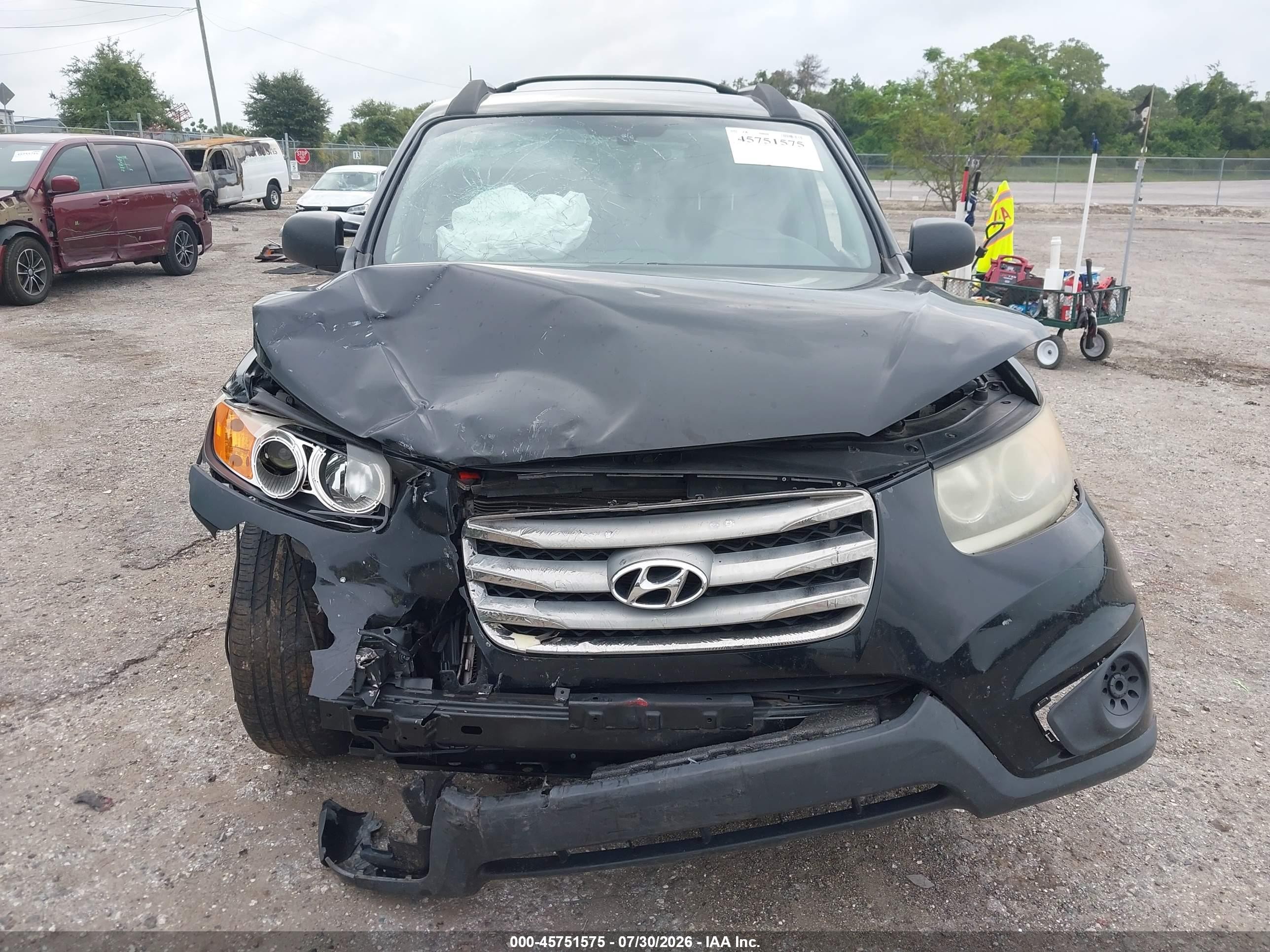 2012 Hyundai Santa Fe Gls Black vin: 5XYZG3AB7CG135060