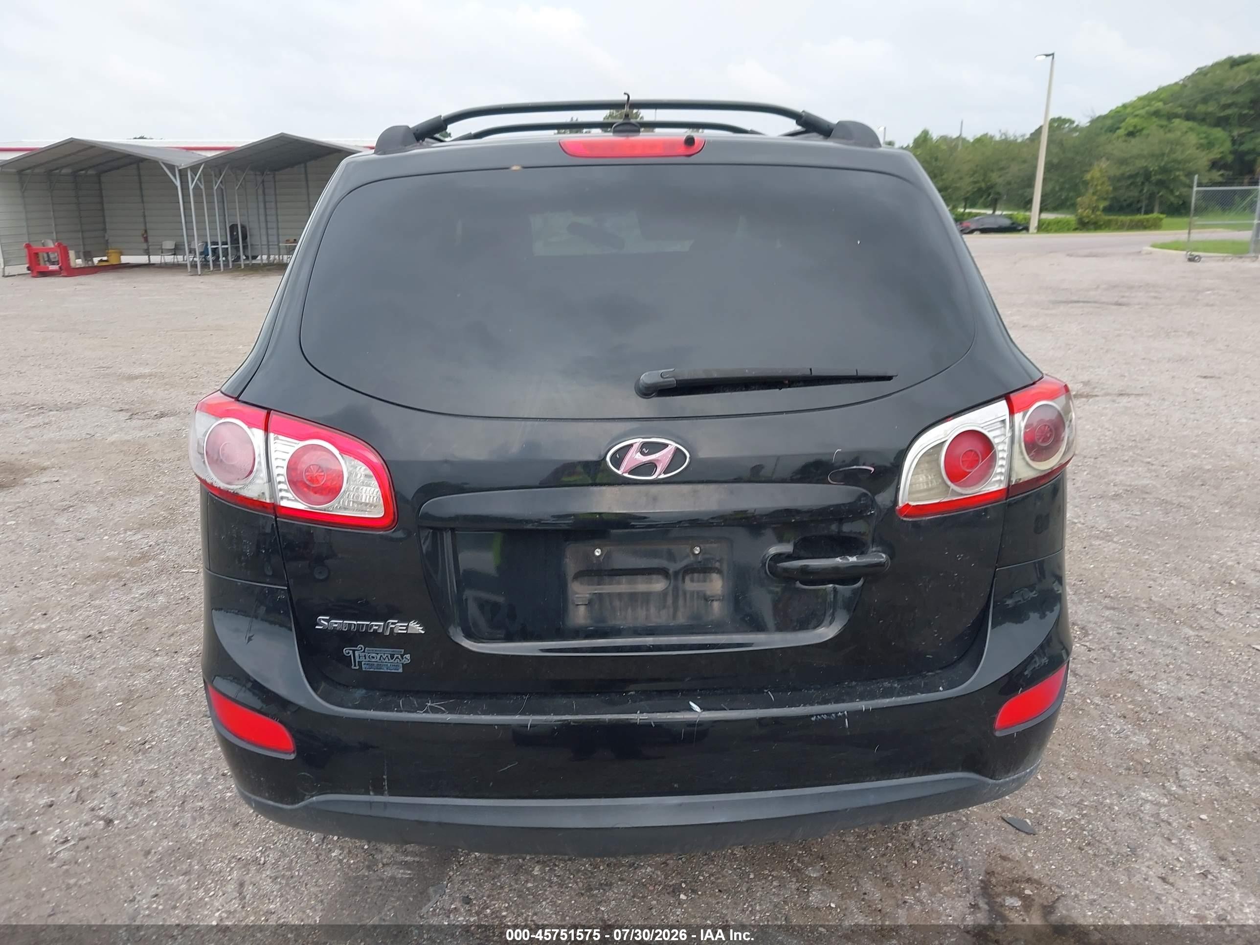2012 Hyundai Santa Fe Gls Black vin: 5XYZG3AB7CG135060