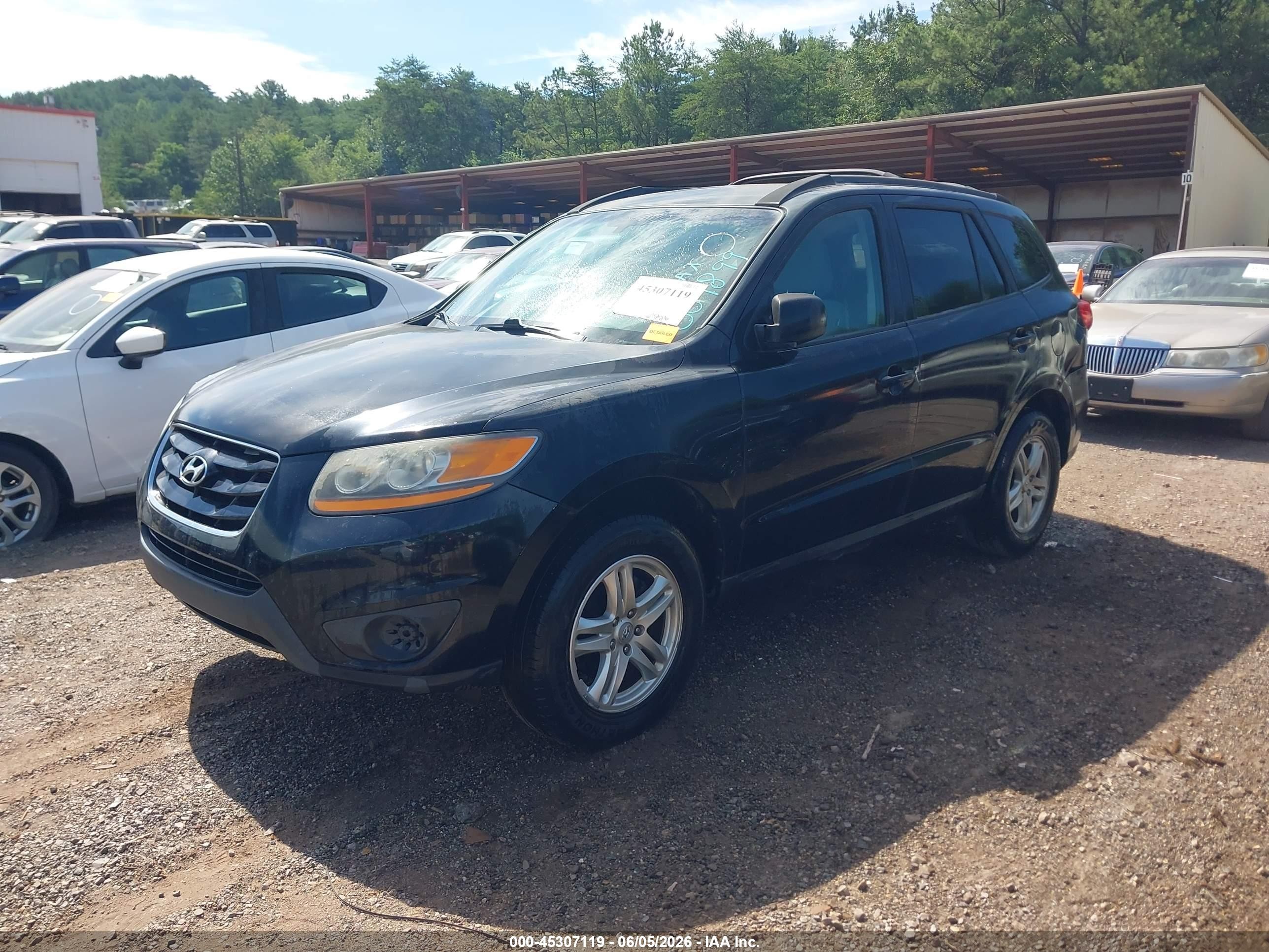 2011 Hyundai Santa Fe Gls Black vin: 5XYZG3AB8BG009899