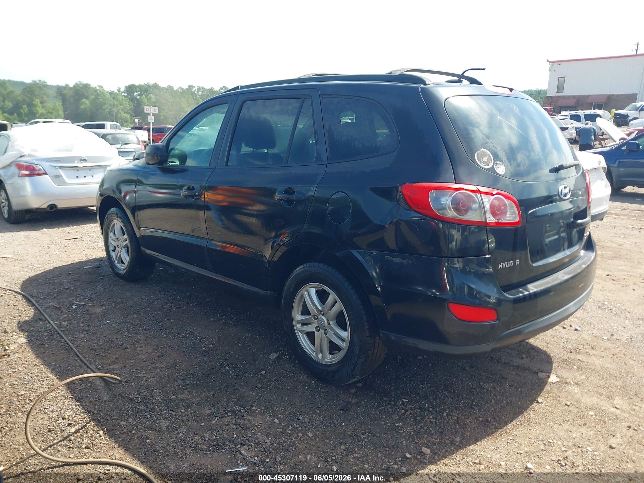 2011 Hyundai Santa Fe Gls Black vin: 5XYZG3AB8BG009899