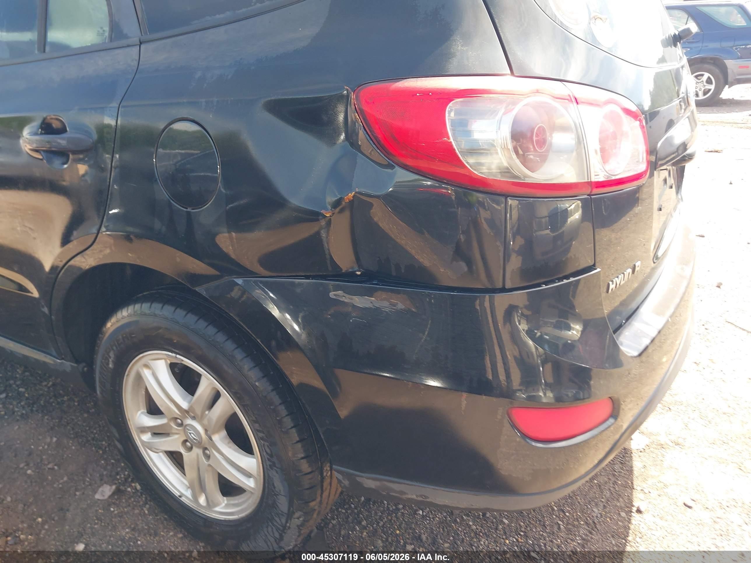 2011 Hyundai Santa Fe Gls Black vin: 5XYZG3AB8BG009899
