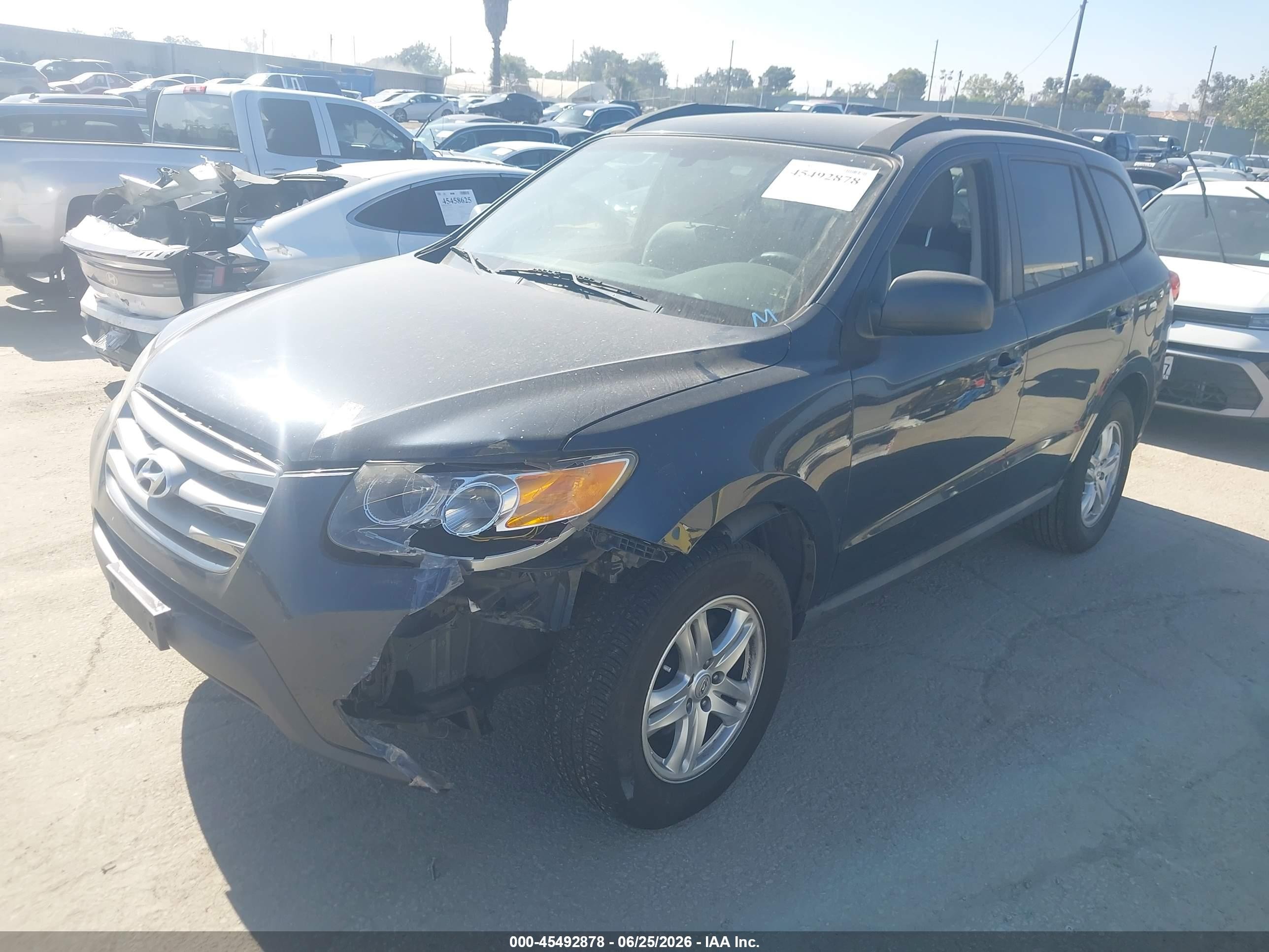2012 Hyundai Santa Fe Gls Black vin: 5XYZG3AB8CG100477