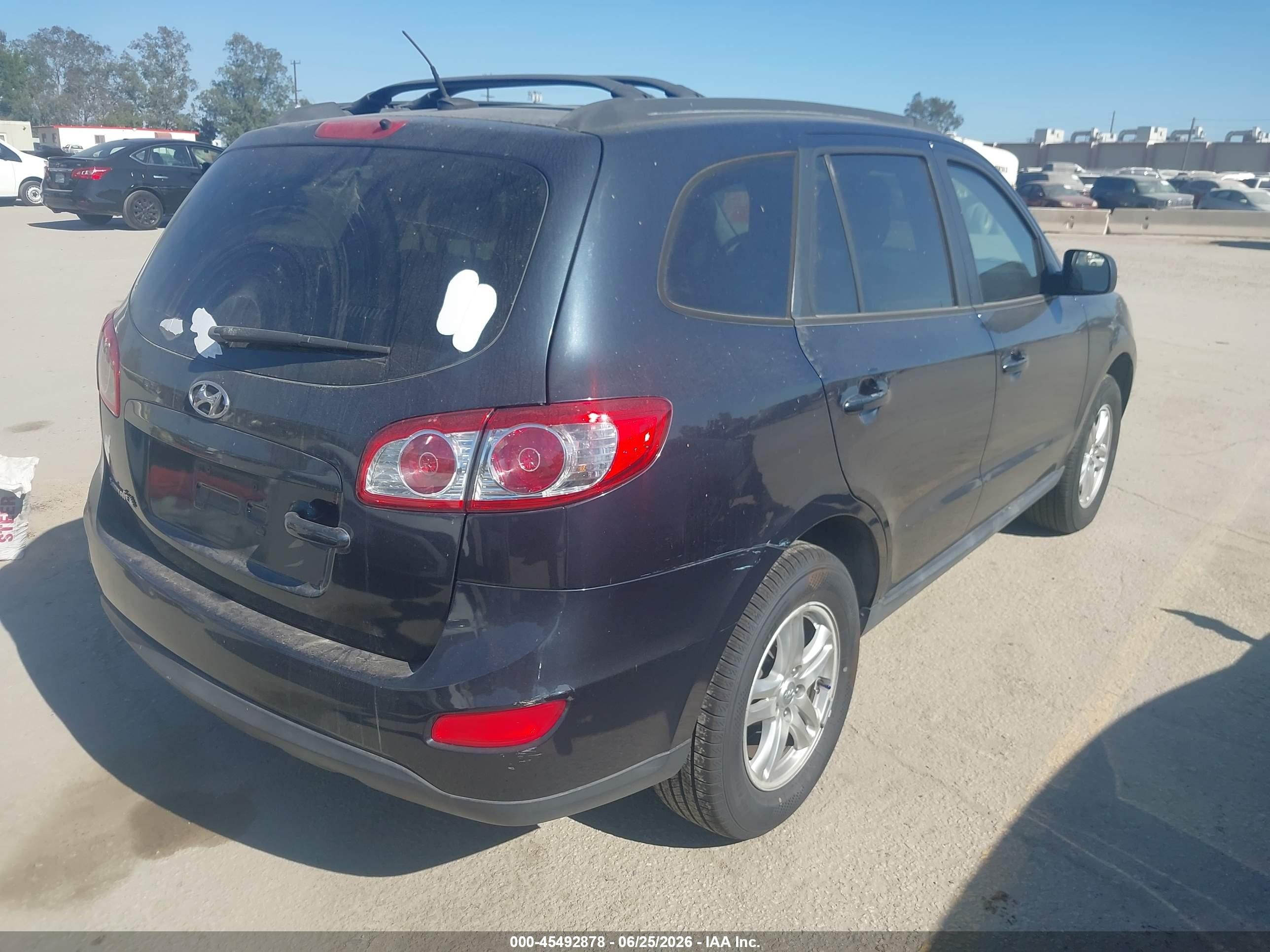 2012 Hyundai Santa Fe Gls Black vin: 5XYZG3AB8CG100477