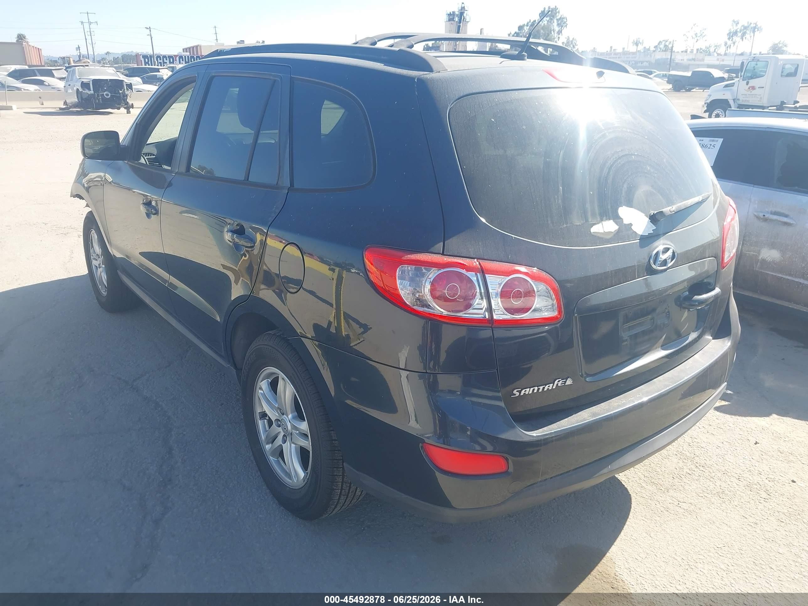 2012 Hyundai Santa Fe Gls Black vin: 5XYZG3AB8CG100477