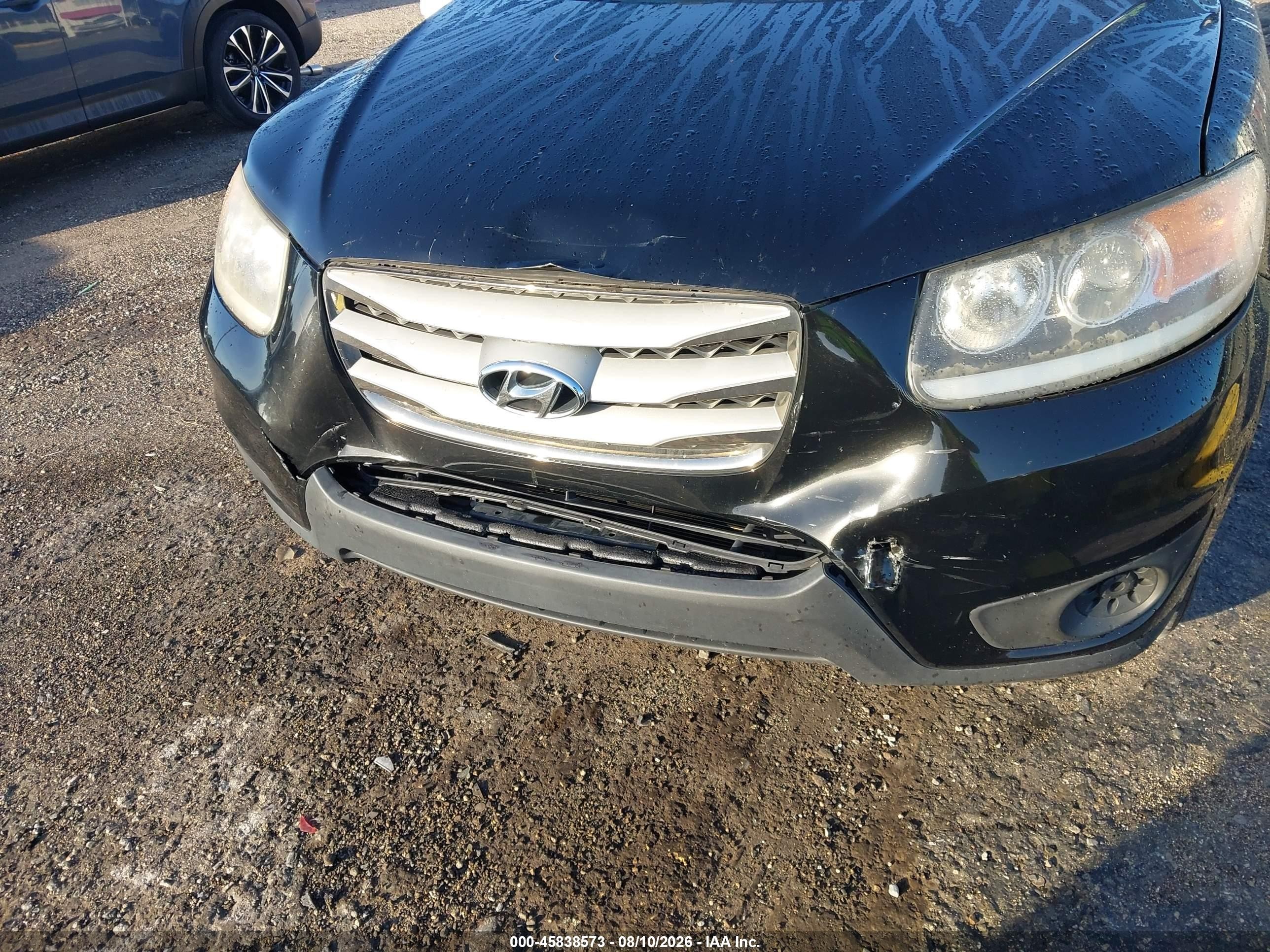 2012 Hyundai Santa Fe Gls Black vin: 5XYZG3AB8CG101614