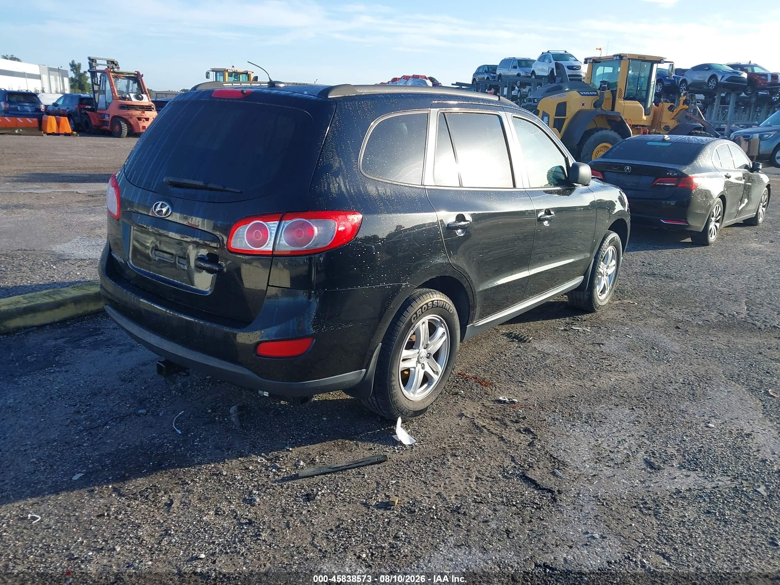 2012 Hyundai Santa Fe Gls Black vin: 5XYZG3AB8CG101614