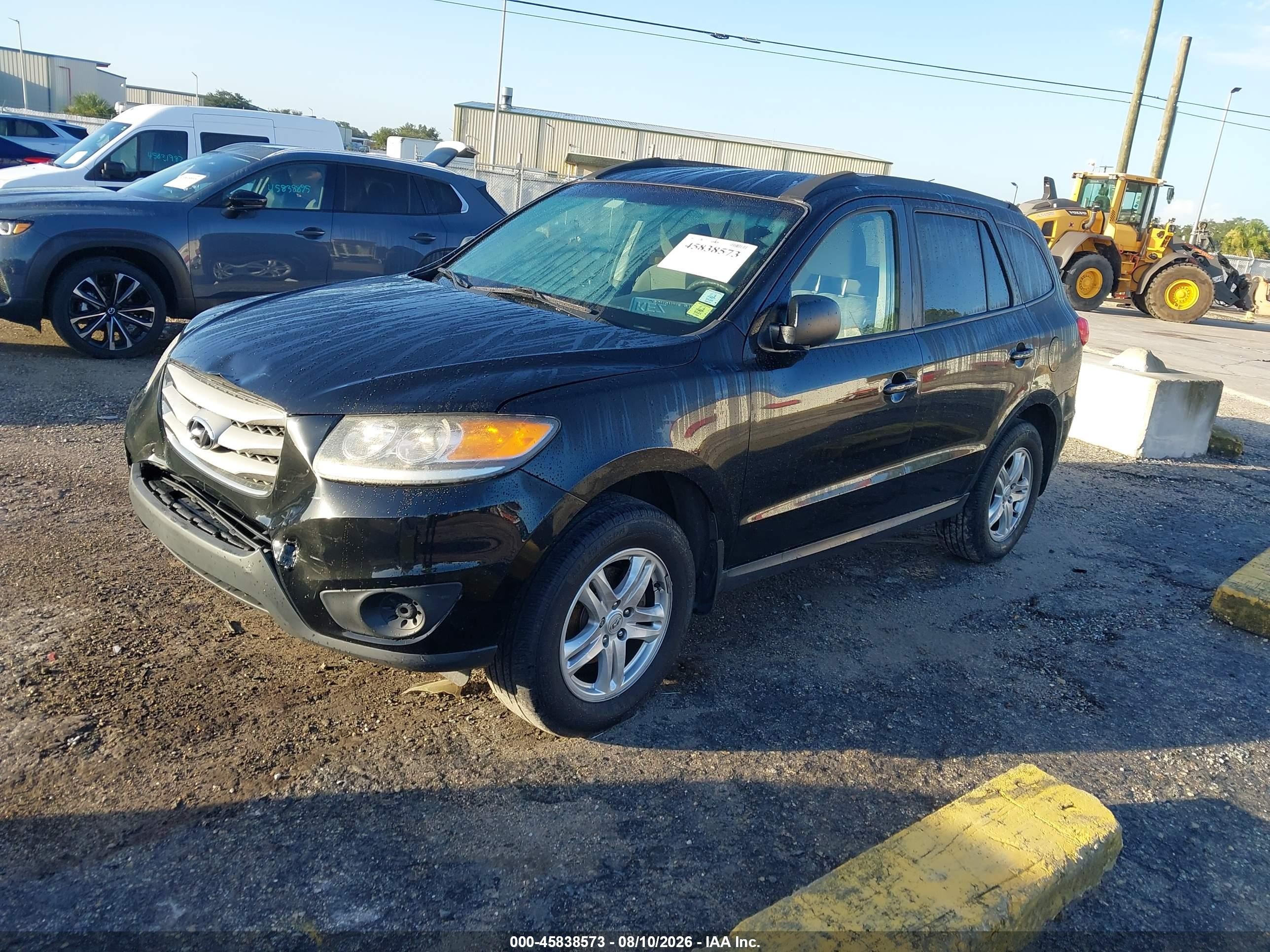 2012 Hyundai Santa Fe Gls Black vin: 5XYZG3AB8CG101614