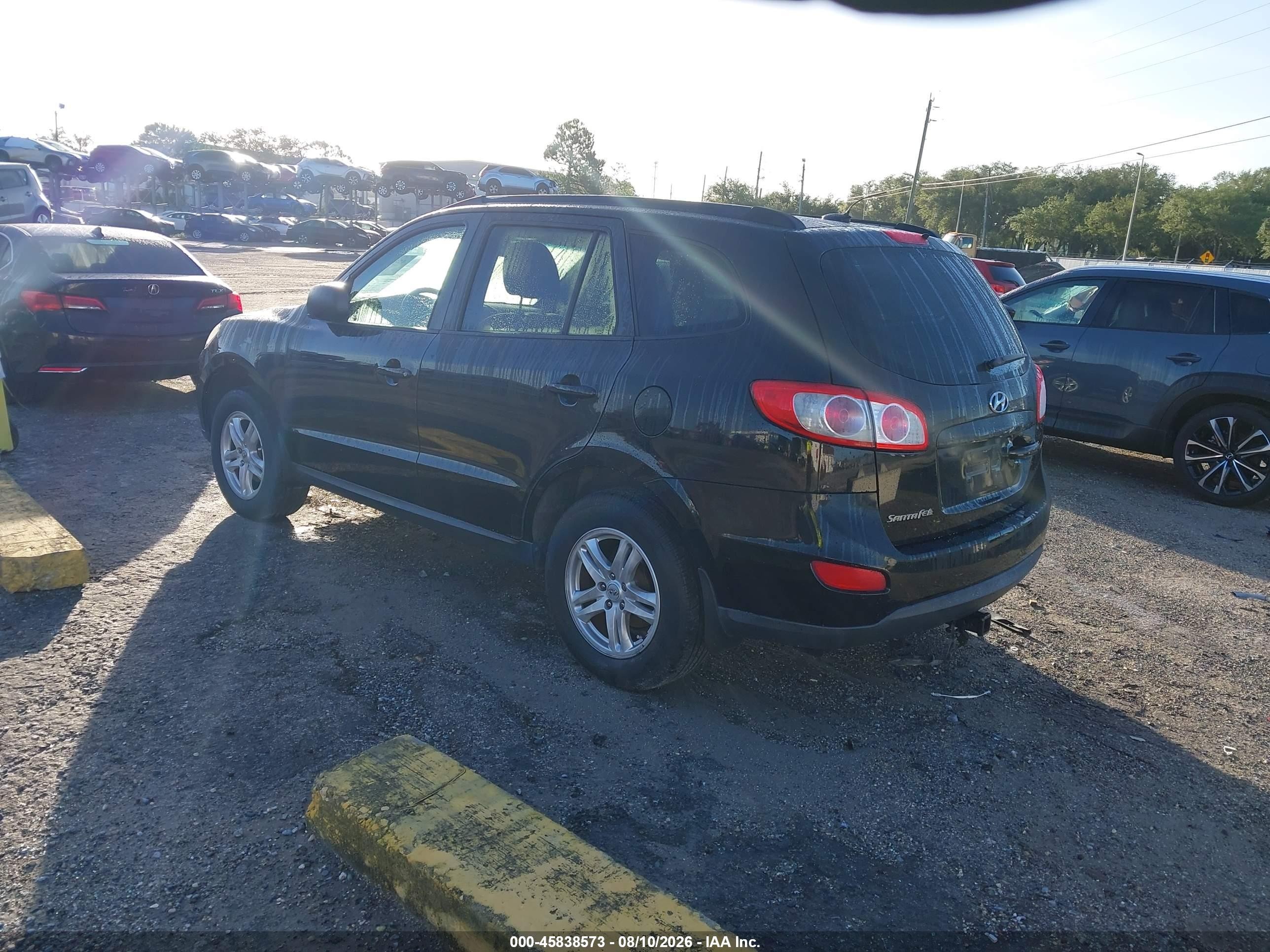 2012 Hyundai Santa Fe Gls Black vin: 5XYZG3AB8CG101614