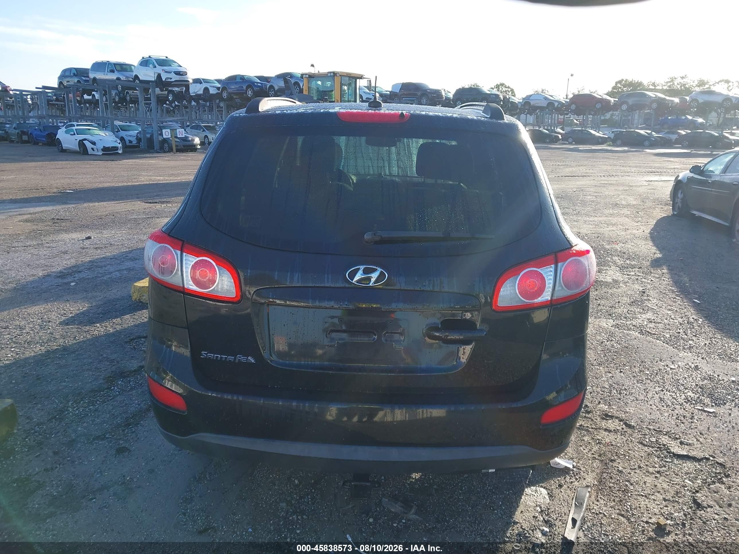 2012 Hyundai Santa Fe Gls Black vin: 5XYZG3AB8CG101614
