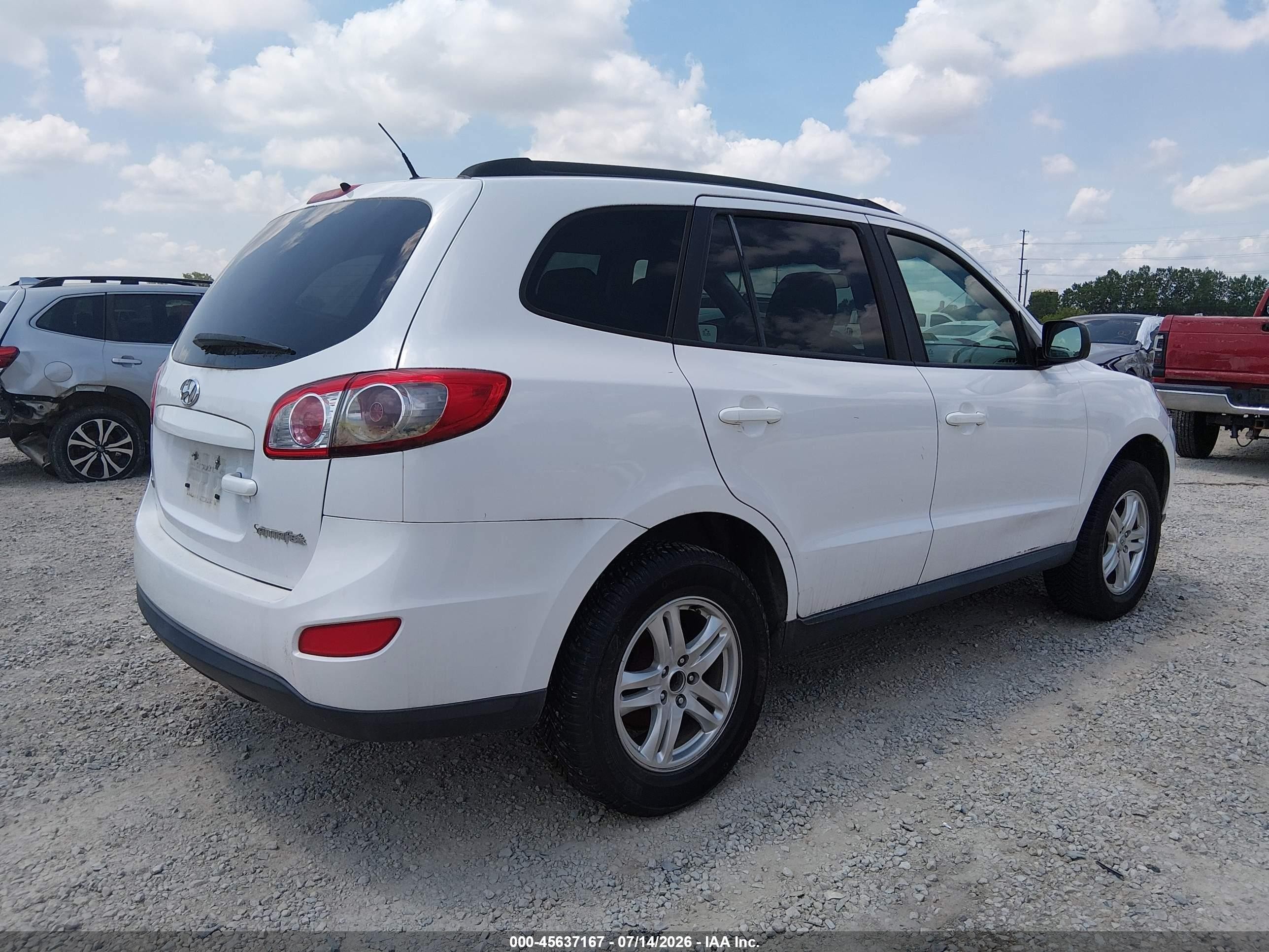 2011 Hyundai Santa Fe Gls White vin: 5XYZG3AB9BG057735