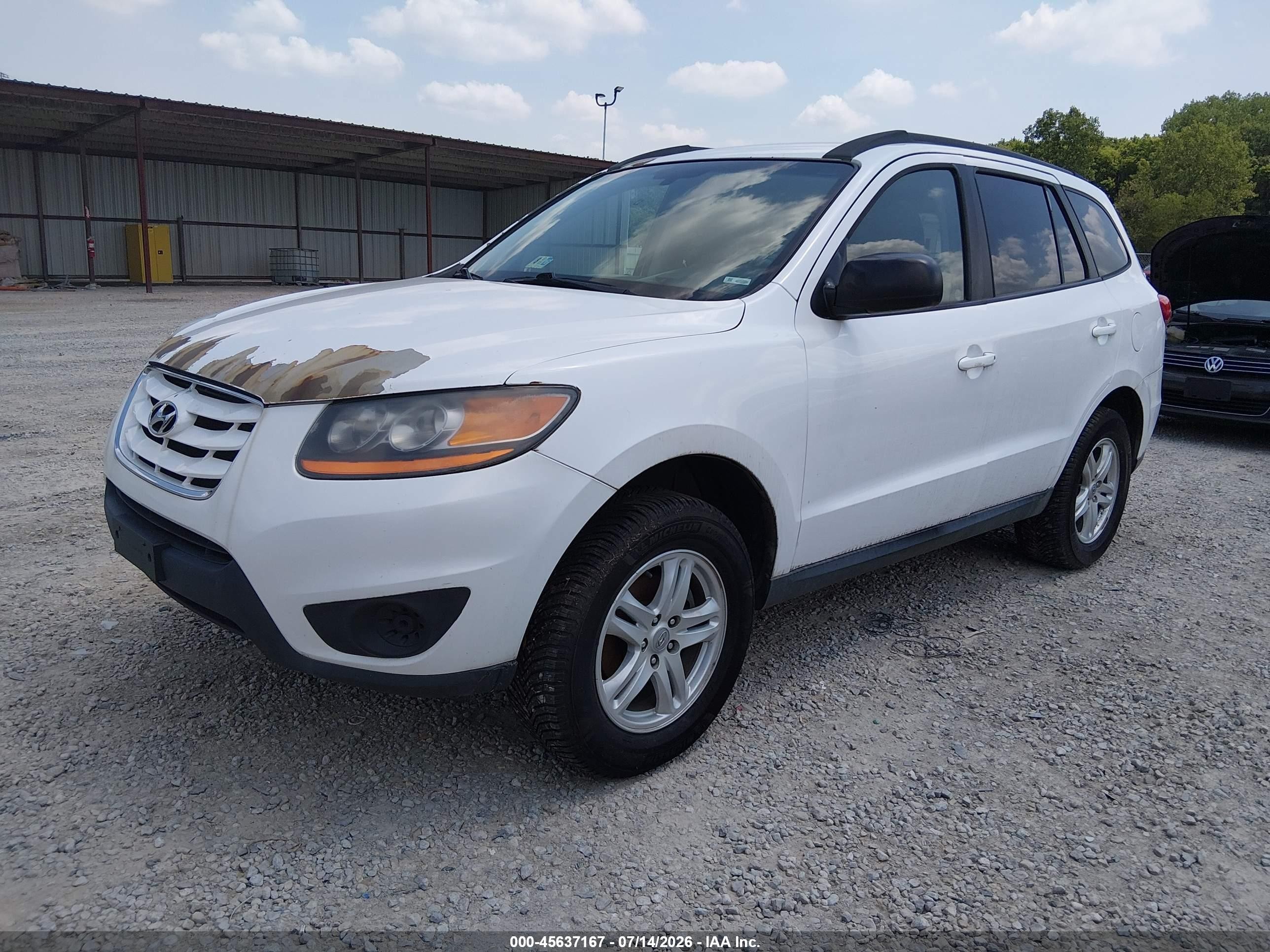 2011 Hyundai Santa Fe Gls White vin: 5XYZG3AB9BG057735