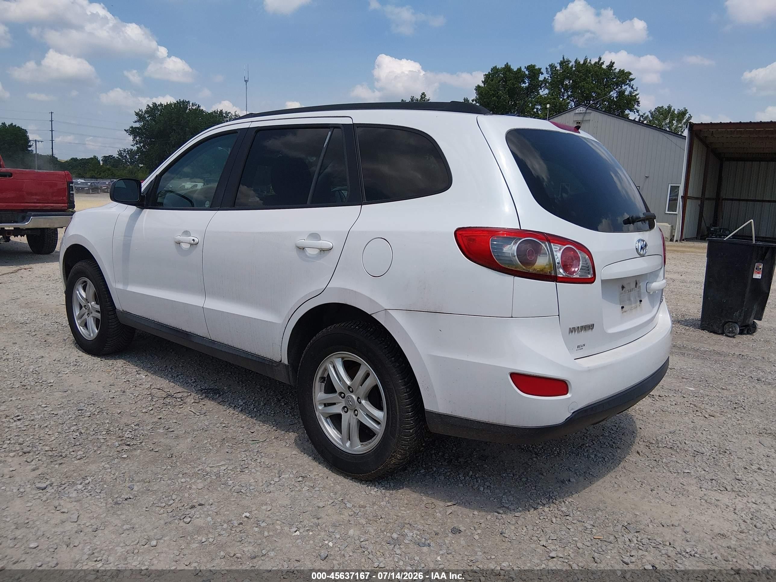 2011 Hyundai Santa Fe Gls White vin: 5XYZG3AB9BG057735