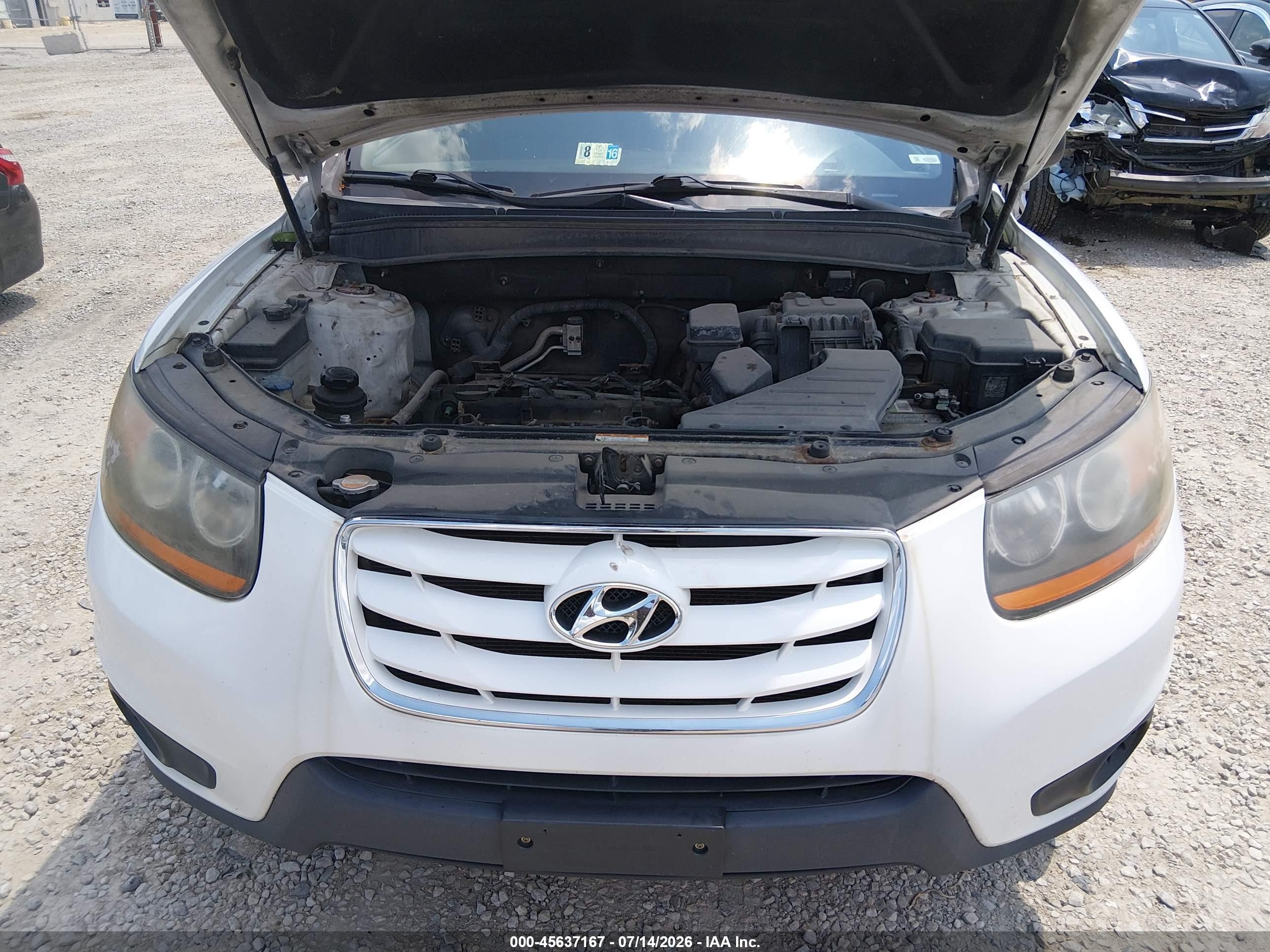 2011 Hyundai Santa Fe Gls White vin: 5XYZG3AB9BG057735