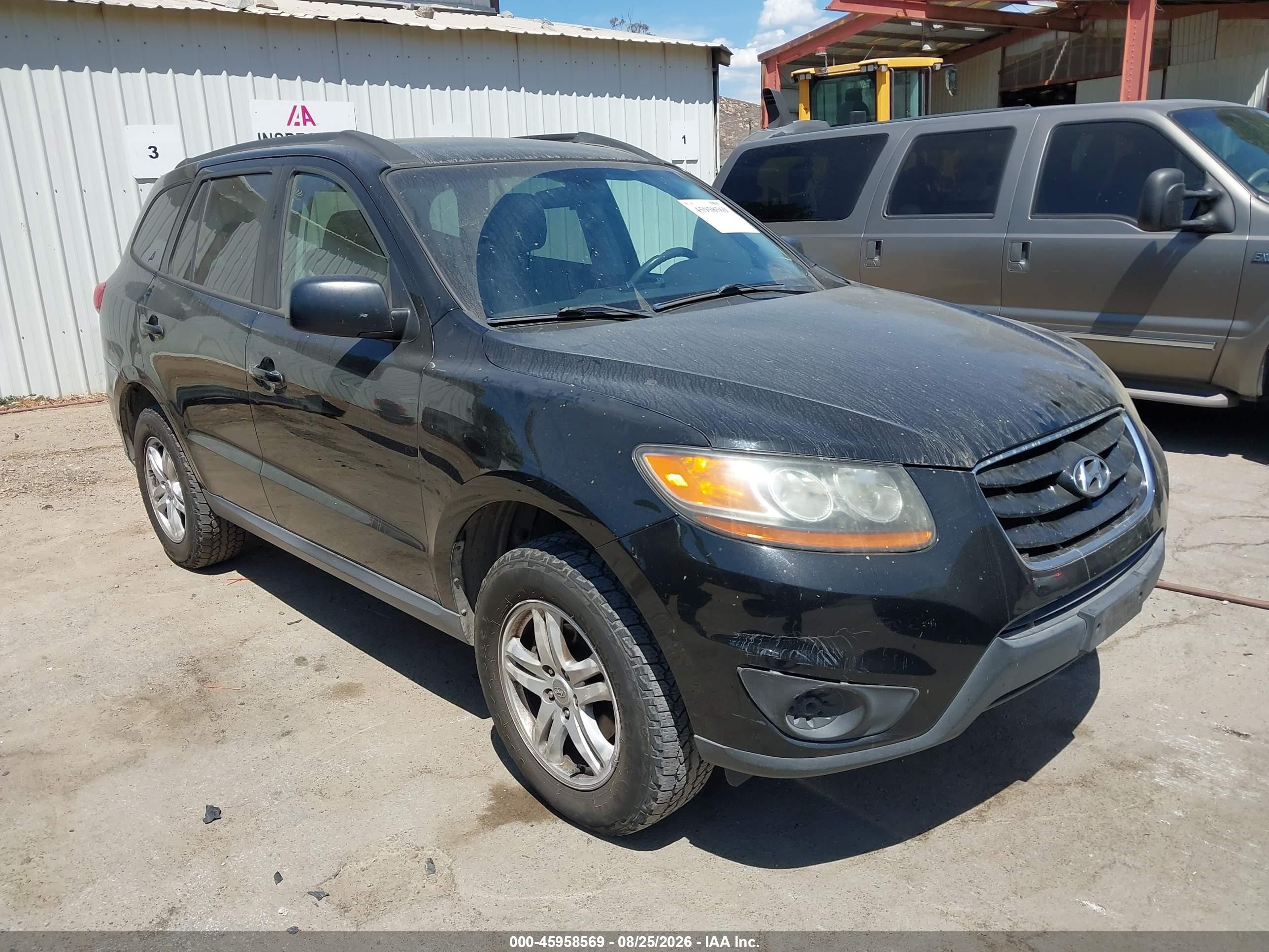 2011 Hyundai Santa Fe Gls Black vin: 5XYZG3AB9BG068413