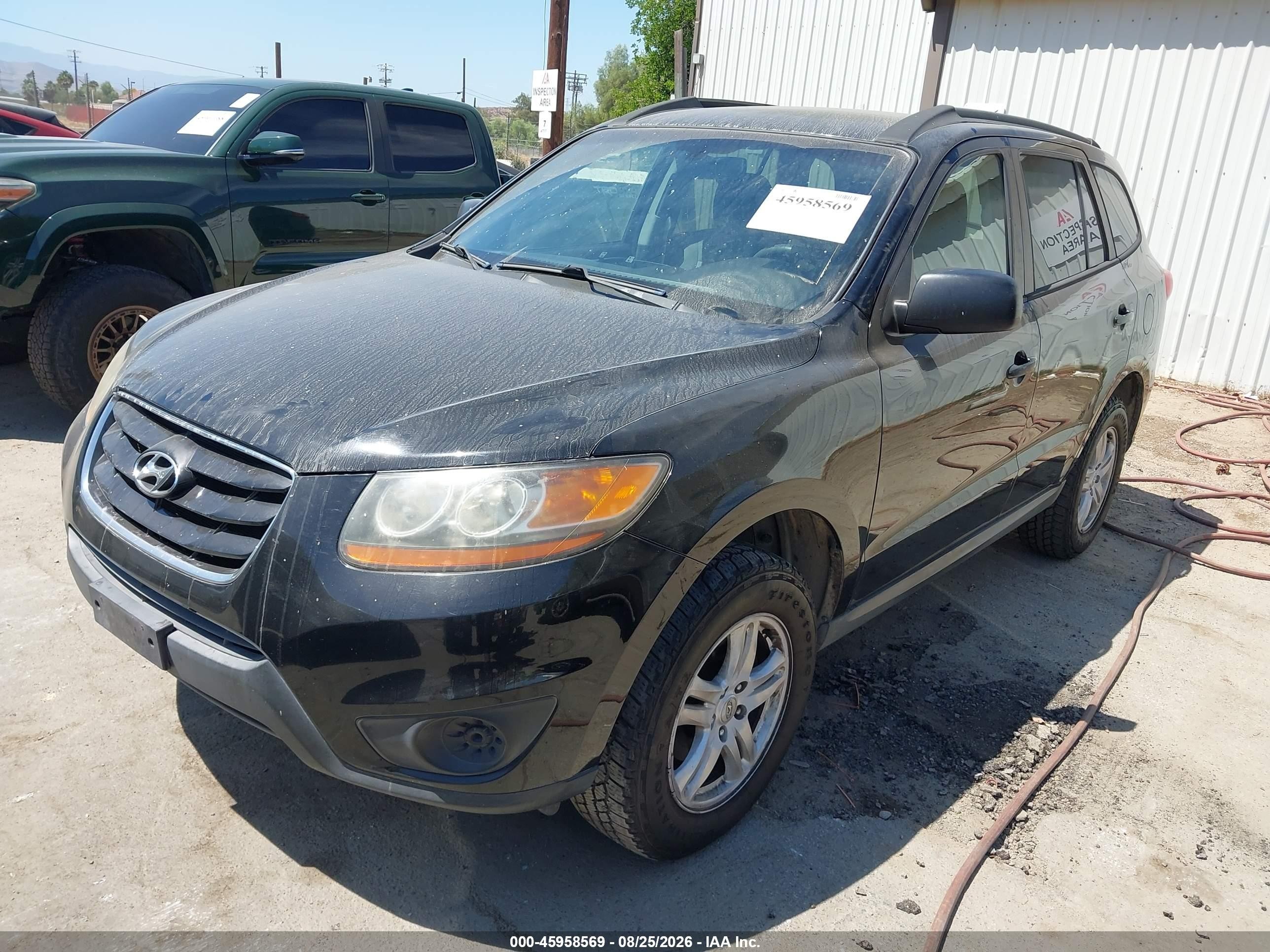 2011 Hyundai Santa Fe Gls Black vin: 5XYZG3AB9BG068413