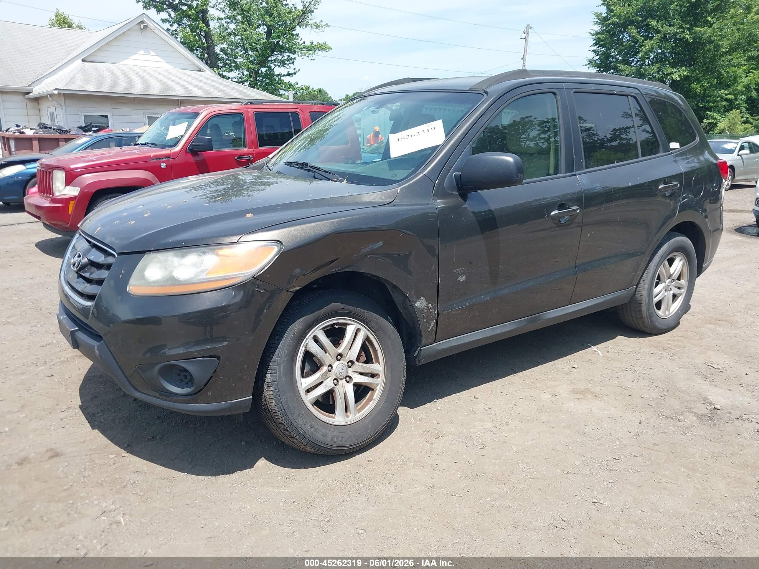 2011 Hyundai Santa Fe Gls Black vin: 5XYZG3AB9BG076141