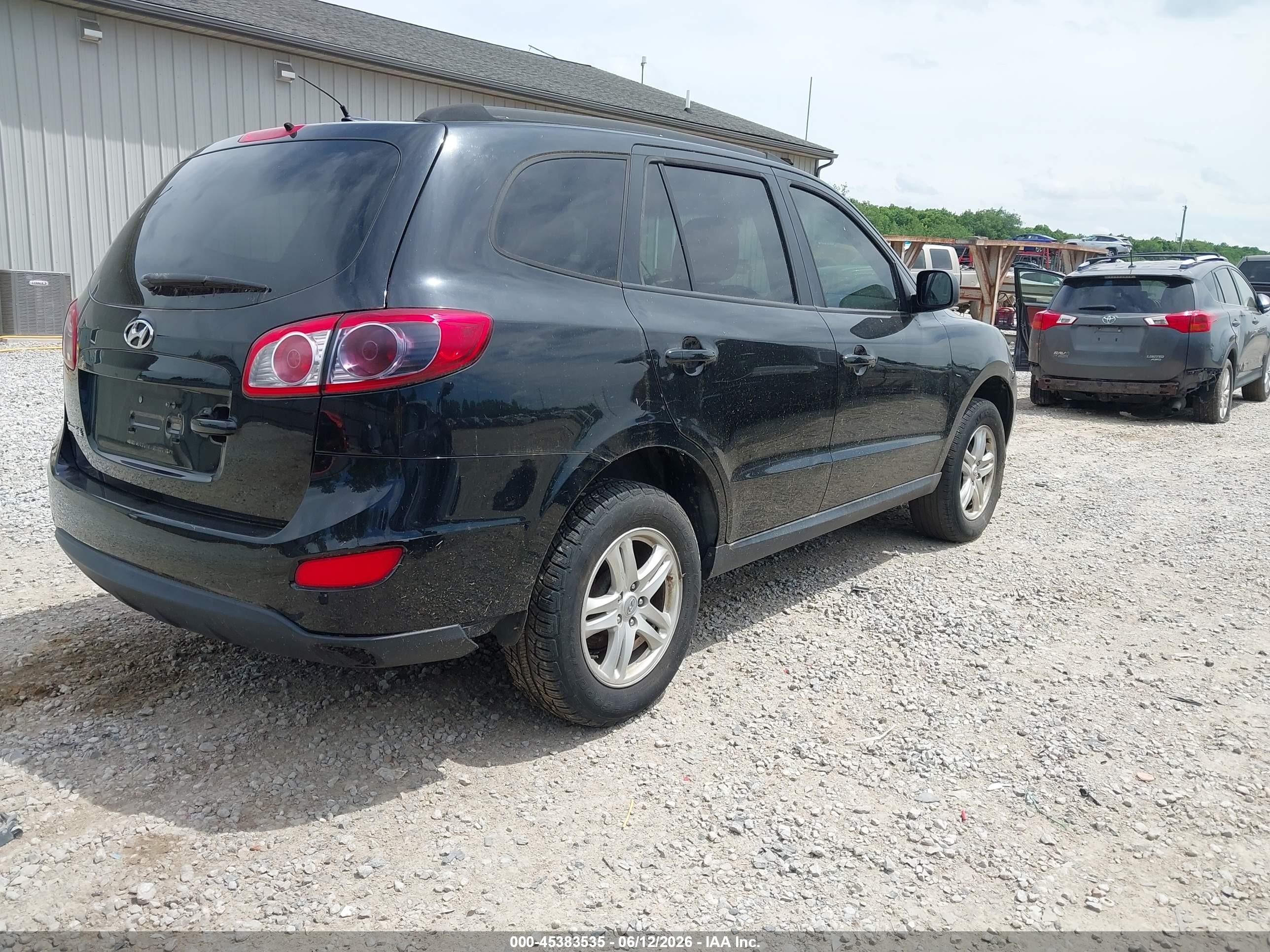 2012 Hyundai Santa Fe Gls Black vin: 5XYZG3AB9CG099517