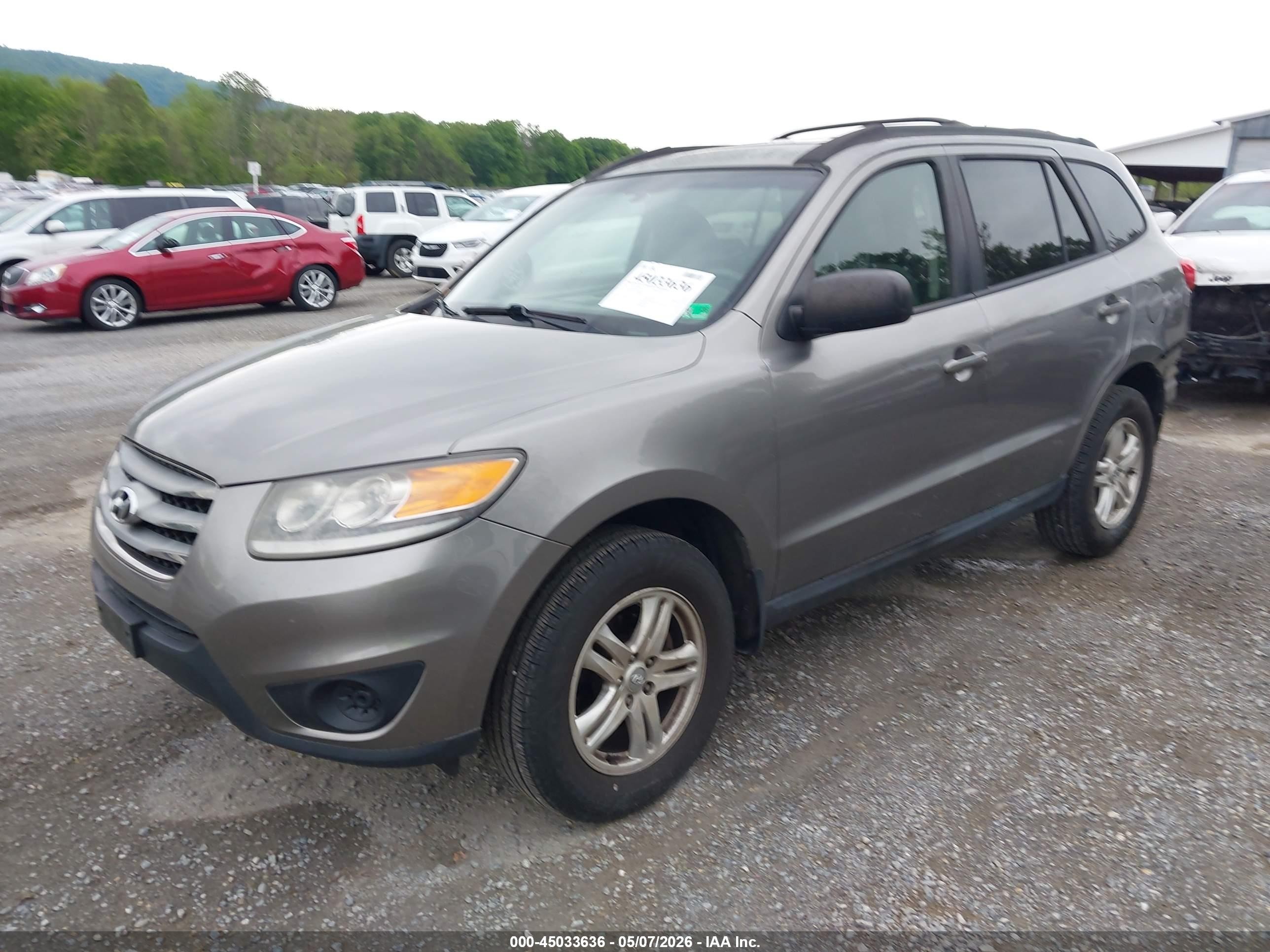 2012 Hyundai Santa Fe Gls Gray vin: 5XYZG3AB9CG101251