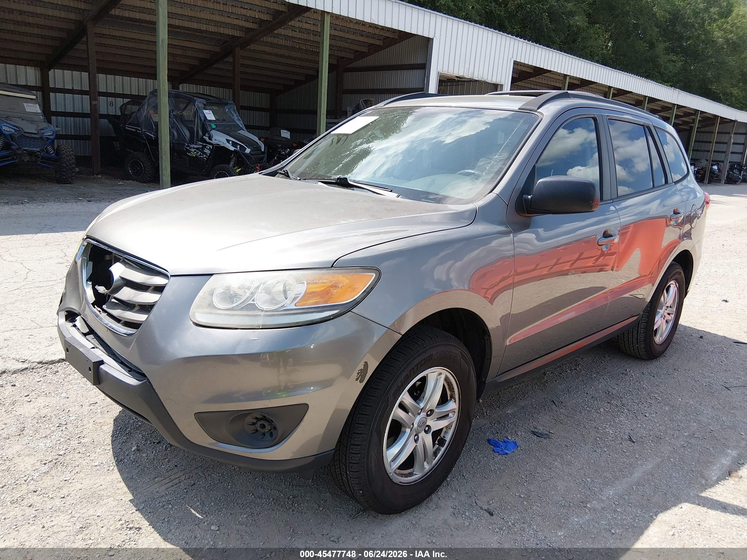 2012 Hyundai Santa Fe Gls Серый vin: 5XYZG3AB9CG126506