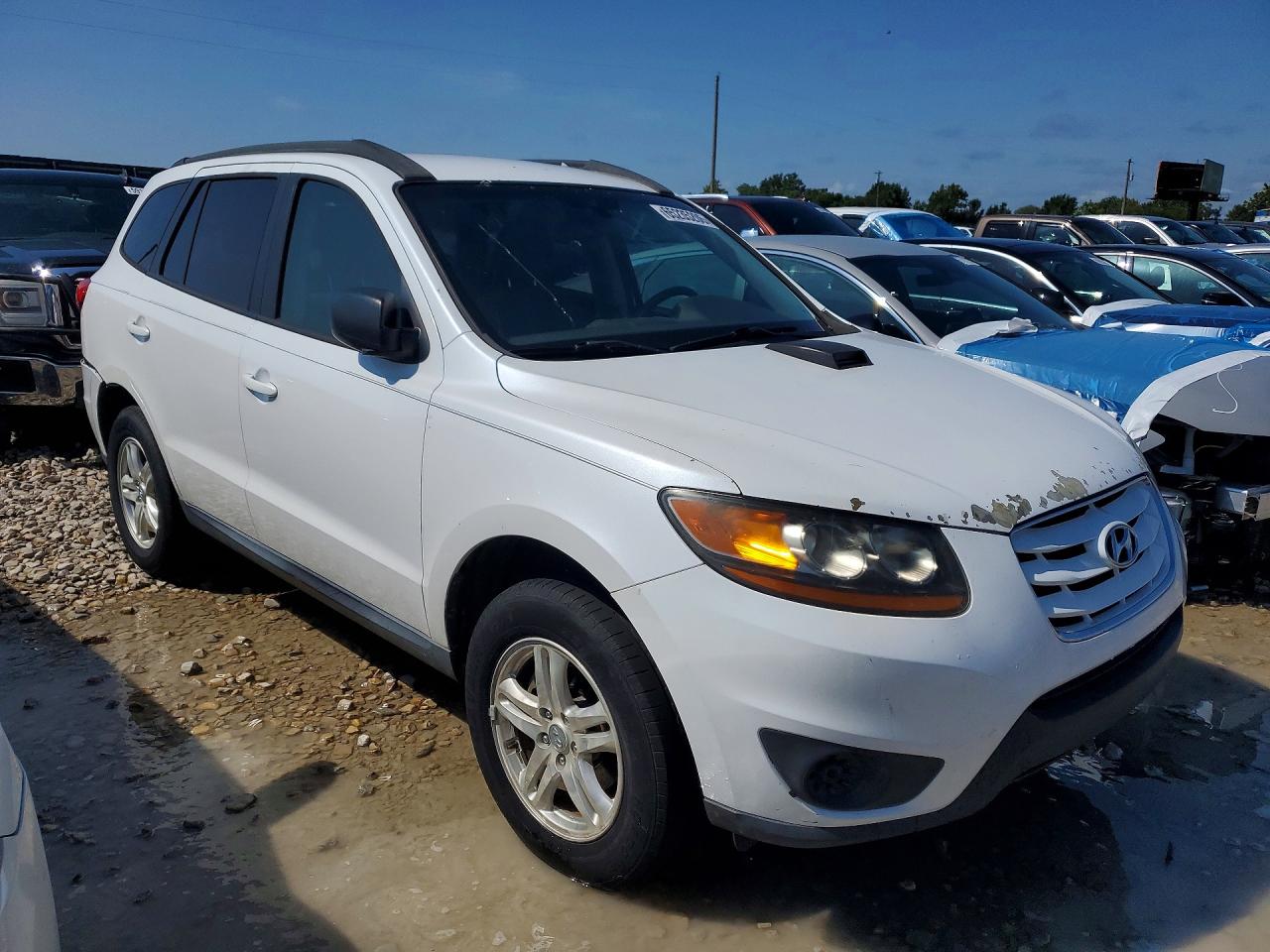 2011 Hyundai Santa Fe Gls White vin: 5XYZG4AG3BG057828