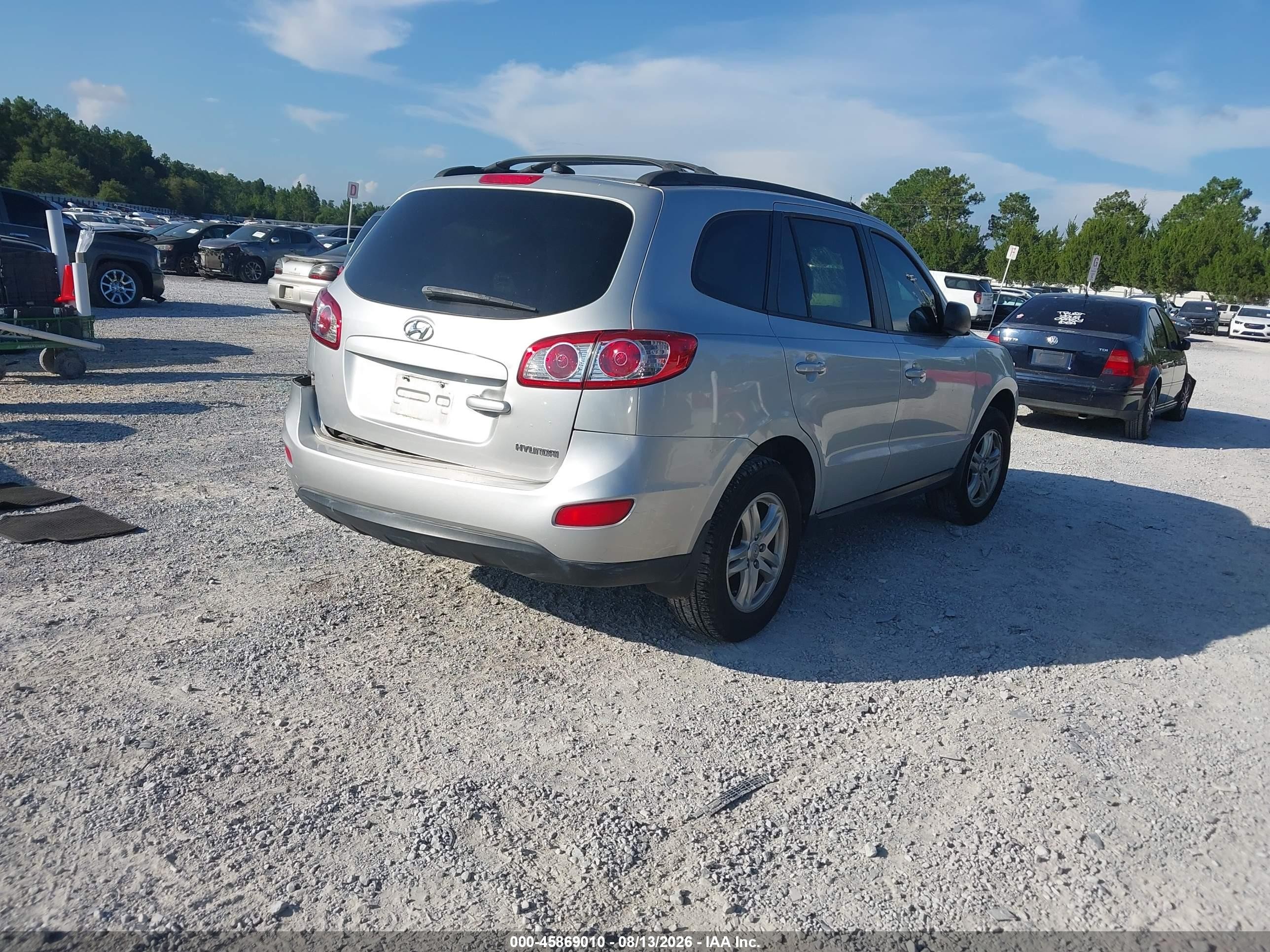 2012 Hyundai Santa Fe Gls V6 Silver vin: 5XYZG4AG3CG144453
