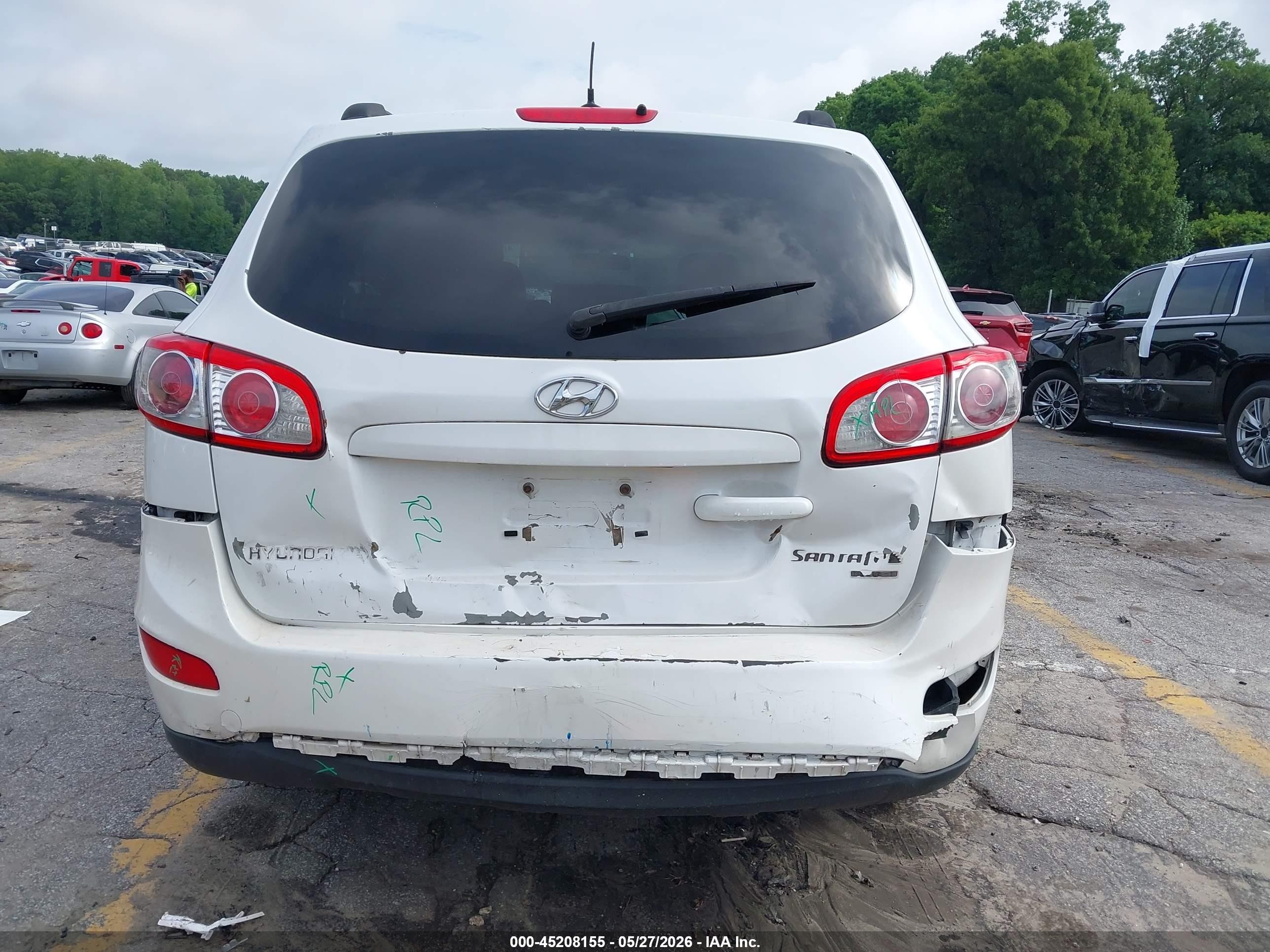 2011 Hyundai Santa Fe Gls Белый vin: 5XYZGDAB0BG033331