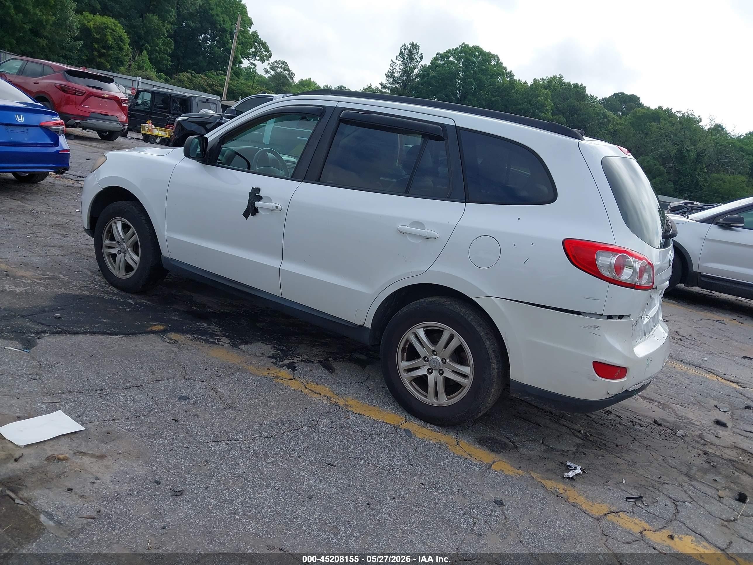 2011 Hyundai Santa Fe Gls Белый vin: 5XYZGDAB0BG033331