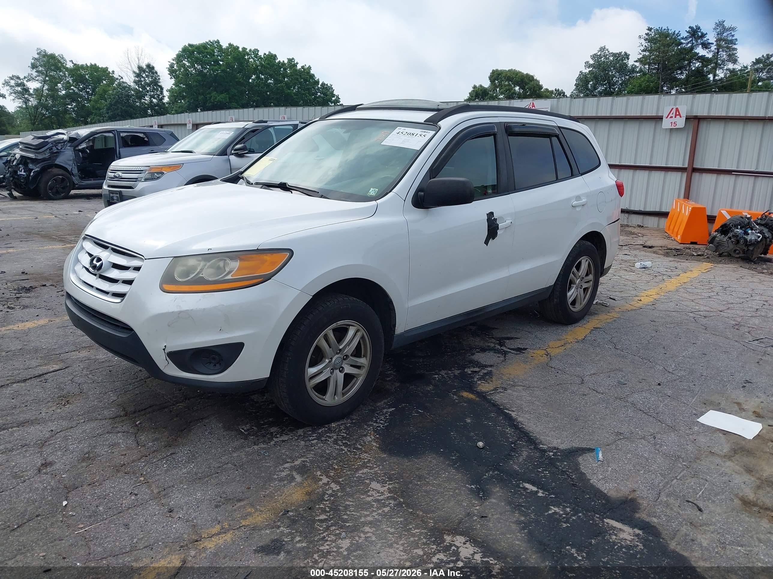 2011 Hyundai Santa Fe Gls Белый vin: 5XYZGDAB0BG033331