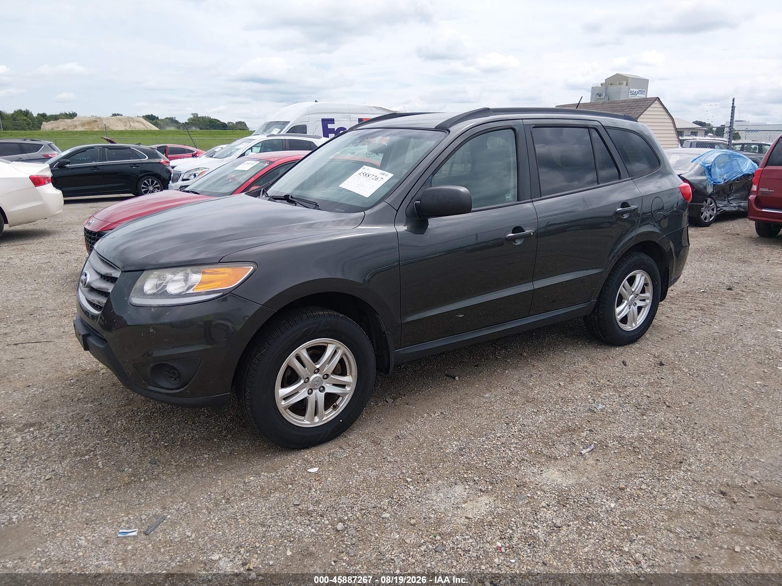 2012 Hyundai Santa Fe Gls Gray vin: 5XYZGDAB0CG149257