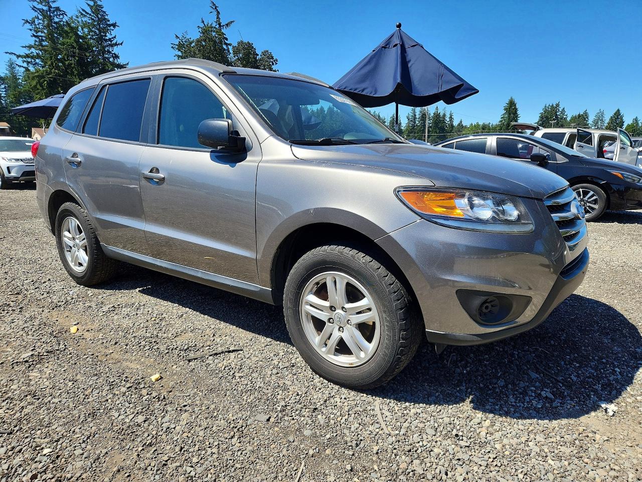 2012 Hyundai Santa Fe Gls Gray vin: 5XYZGDAB0CG161215