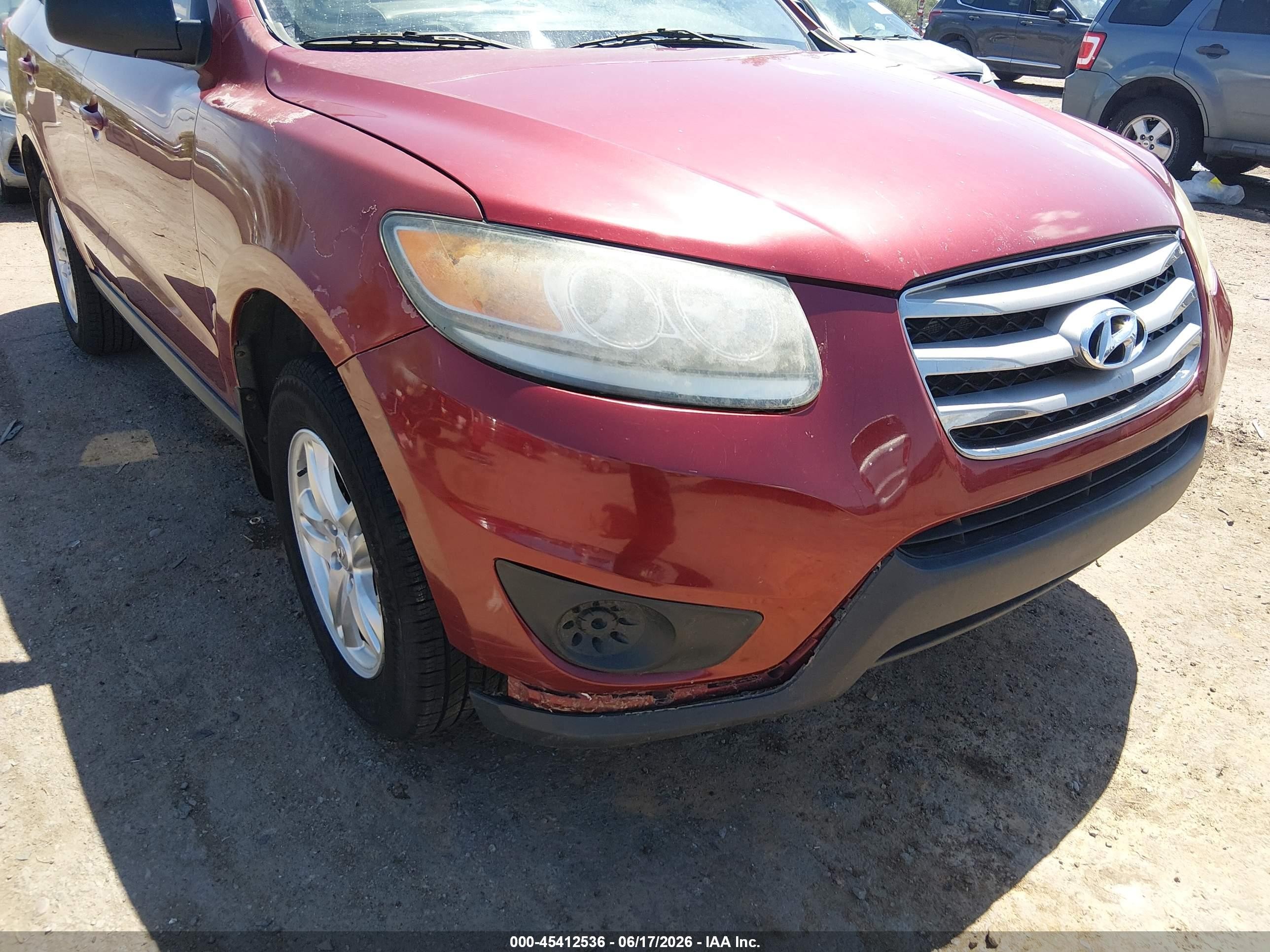 2012 Hyundai Santa Fe Gls Red vin: 5XYZGDAB1CG125405