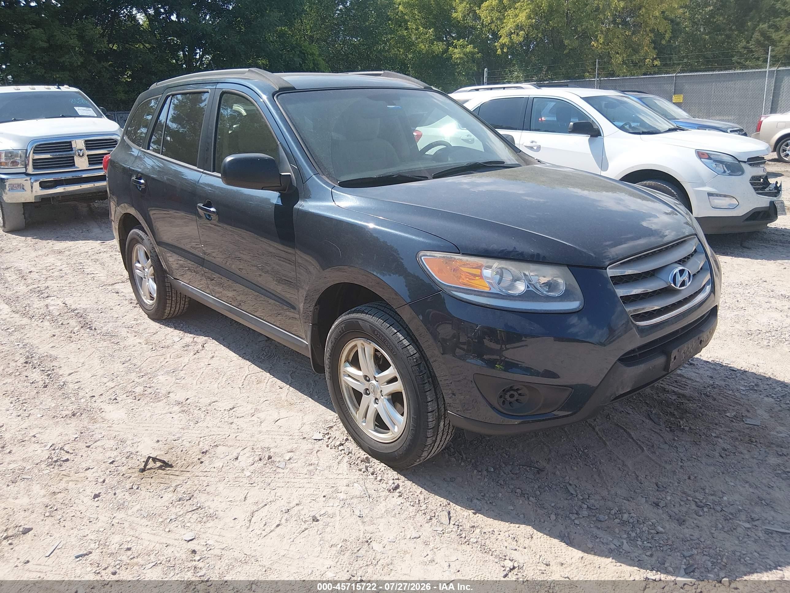 2012 Hyundai Santa Fe Gls Dark Blue vin: 5XYZGDAB1CG145136