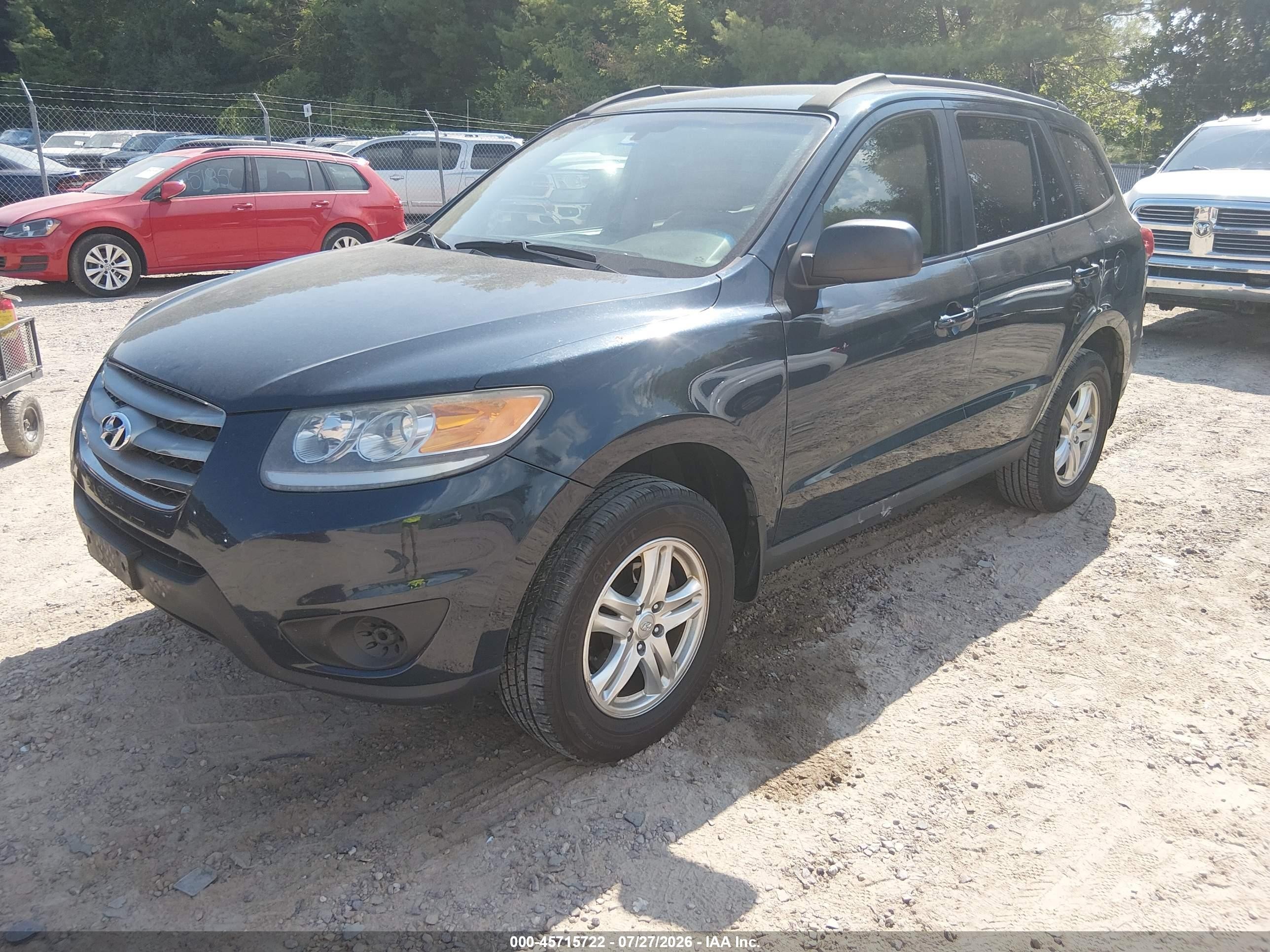 2012 Hyundai Santa Fe Gls Dark Blue vin: 5XYZGDAB1CG145136