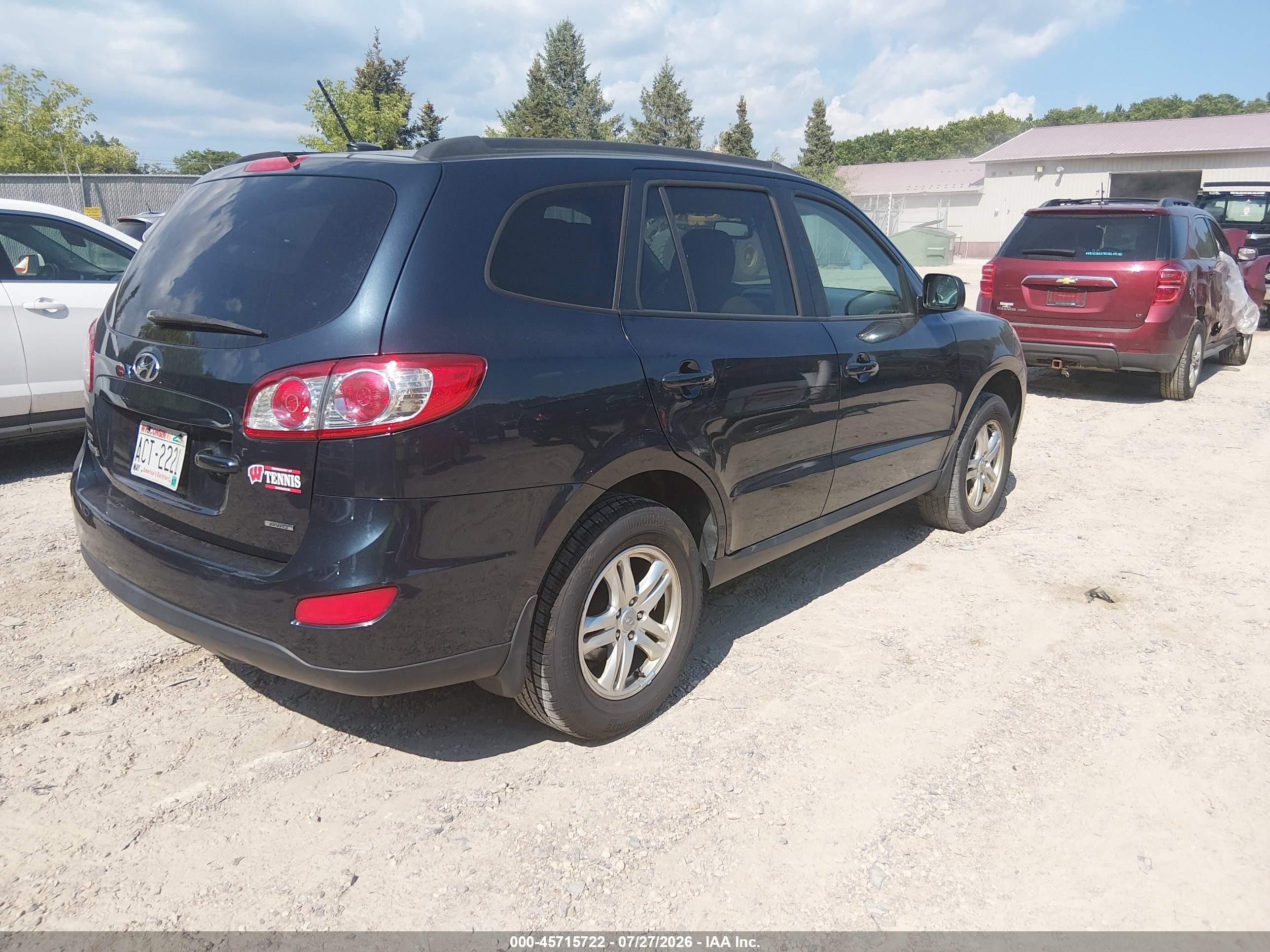 2012 Hyundai Santa Fe Gls Dark Blue vin: 5XYZGDAB1CG145136