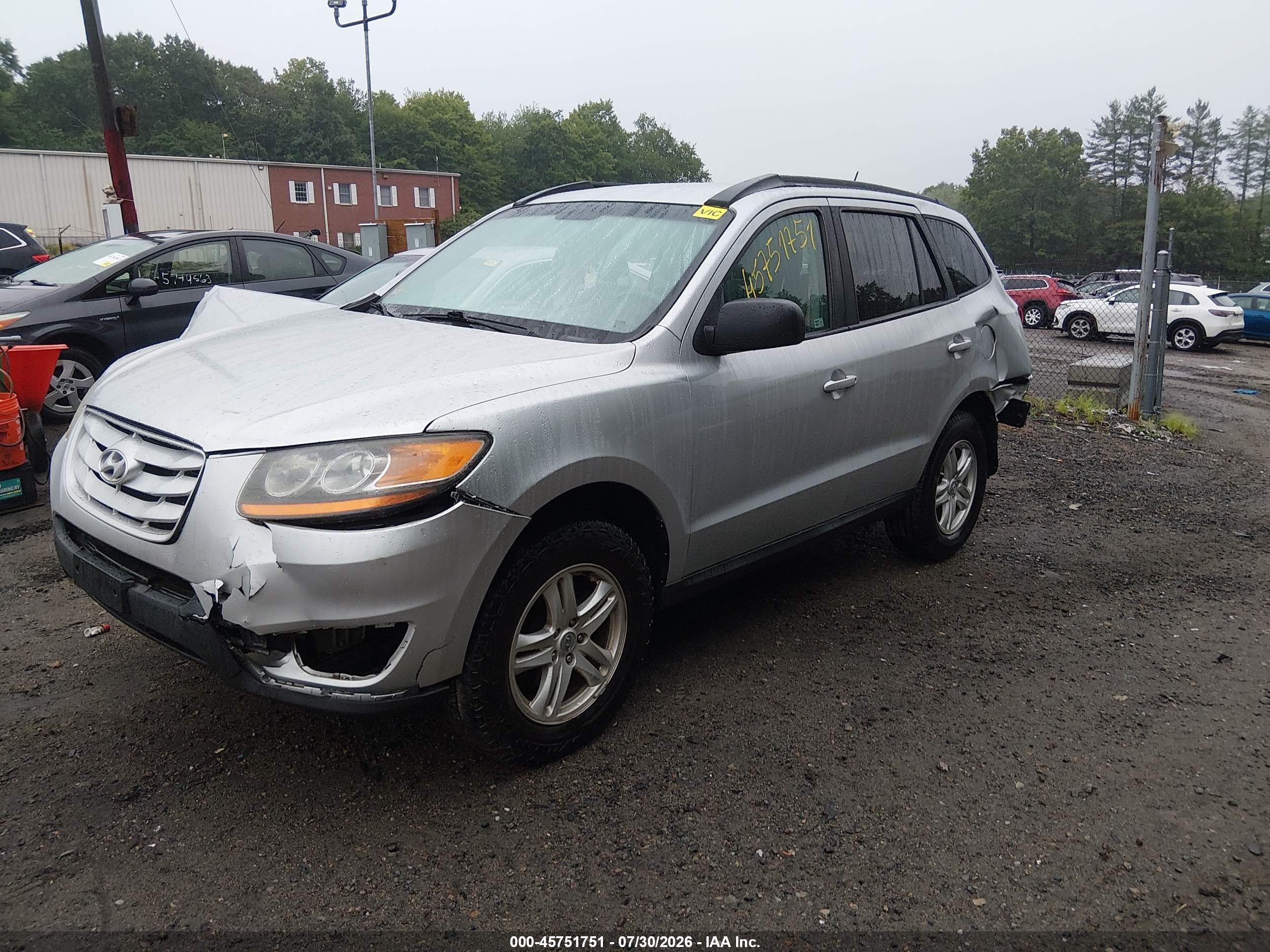 2011 Hyundai Santa Fe Gls Silver vin: 5XYZGDAB2BG020418