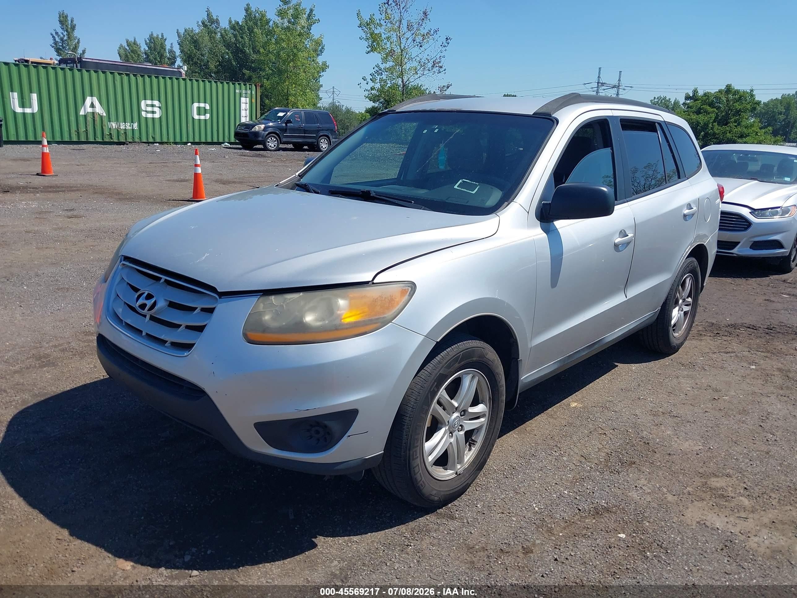 2011 Hyundai Santa Fe Gls Silver vin: 5XYZGDAB2BG070736
