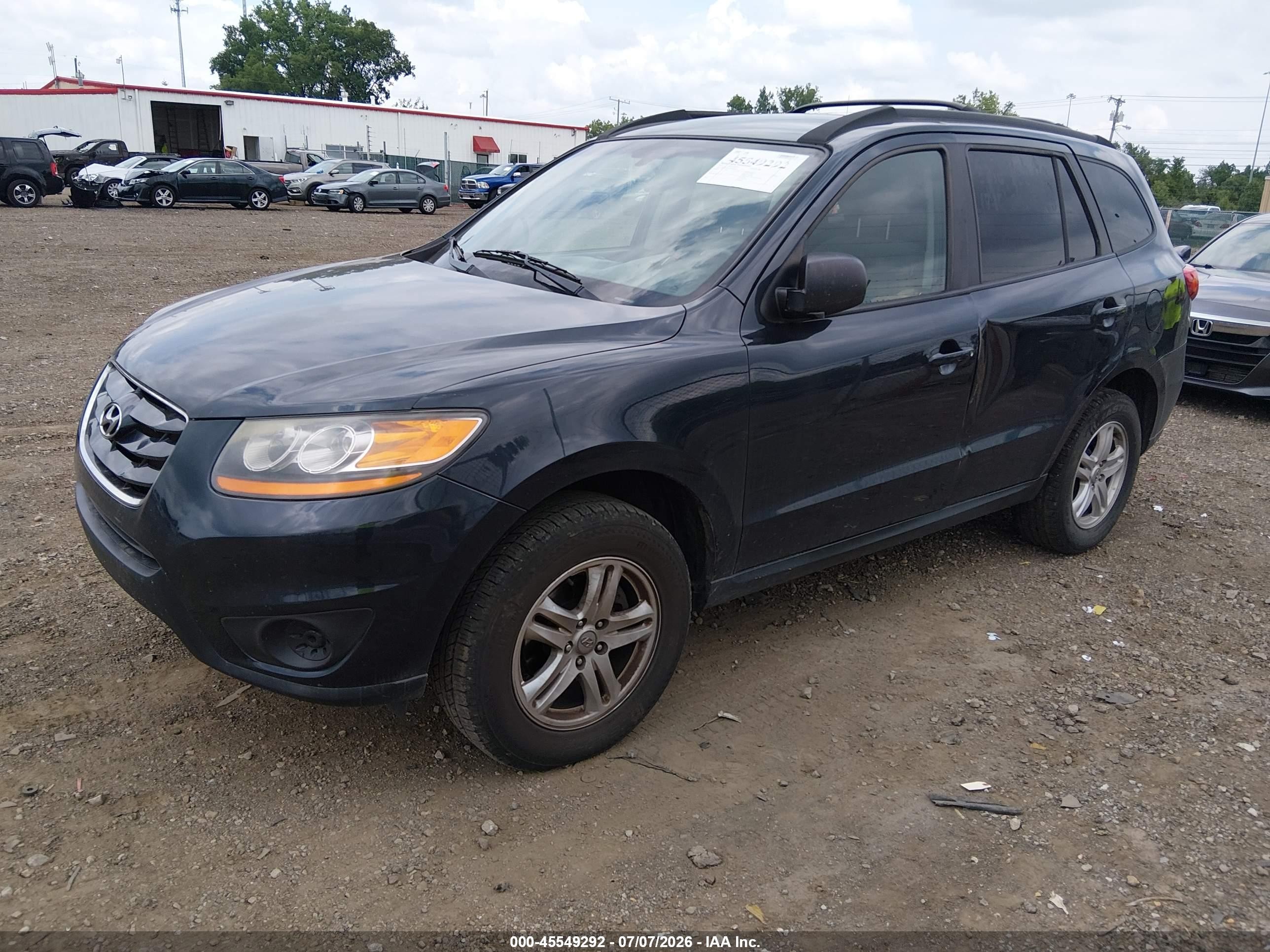 2011 Hyundai Santa Fe Gls Blue vin: 5XYZGDAB2BG078836