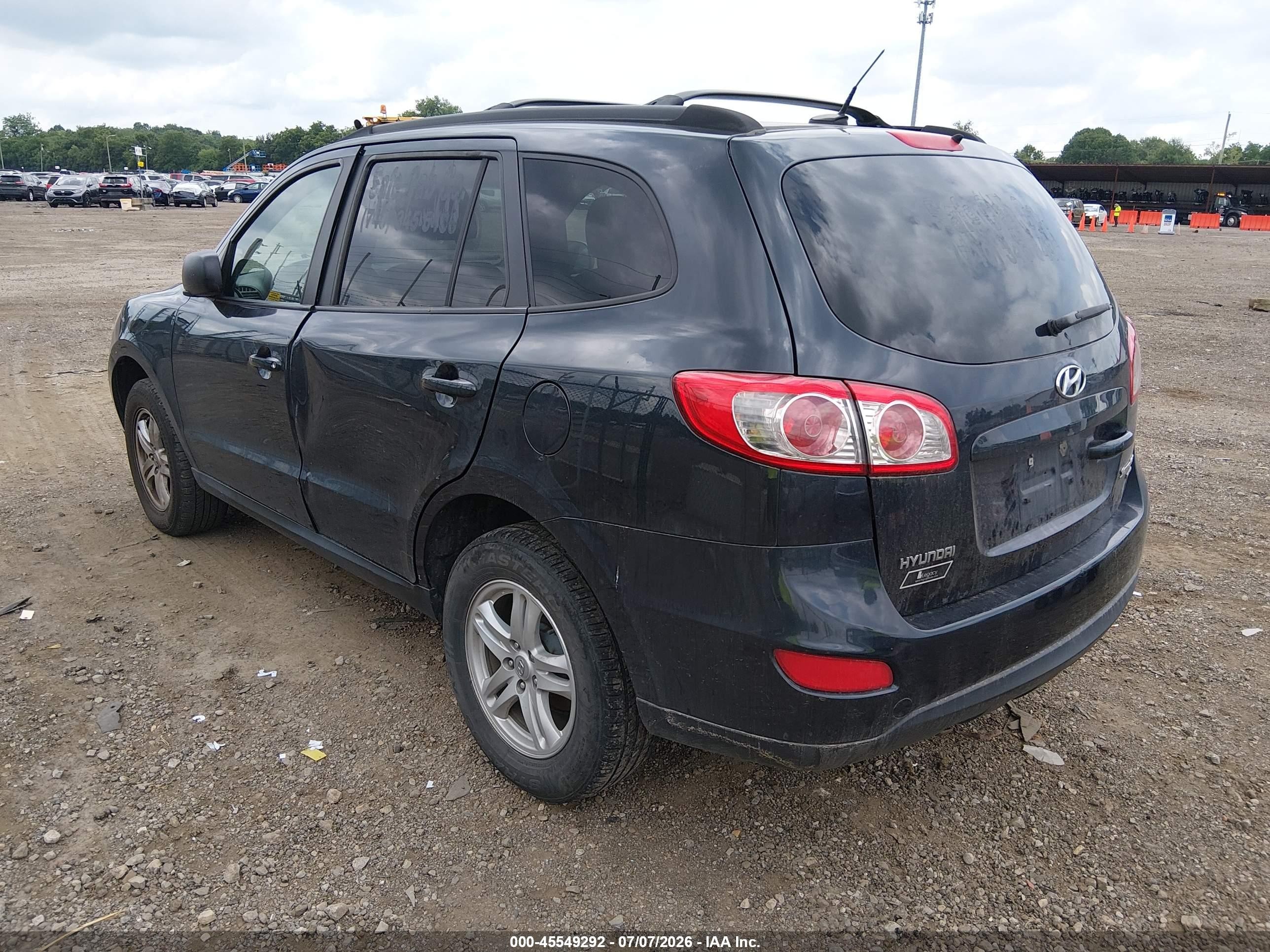 2011 Hyundai Santa Fe Gls Blue vin: 5XYZGDAB2BG078836