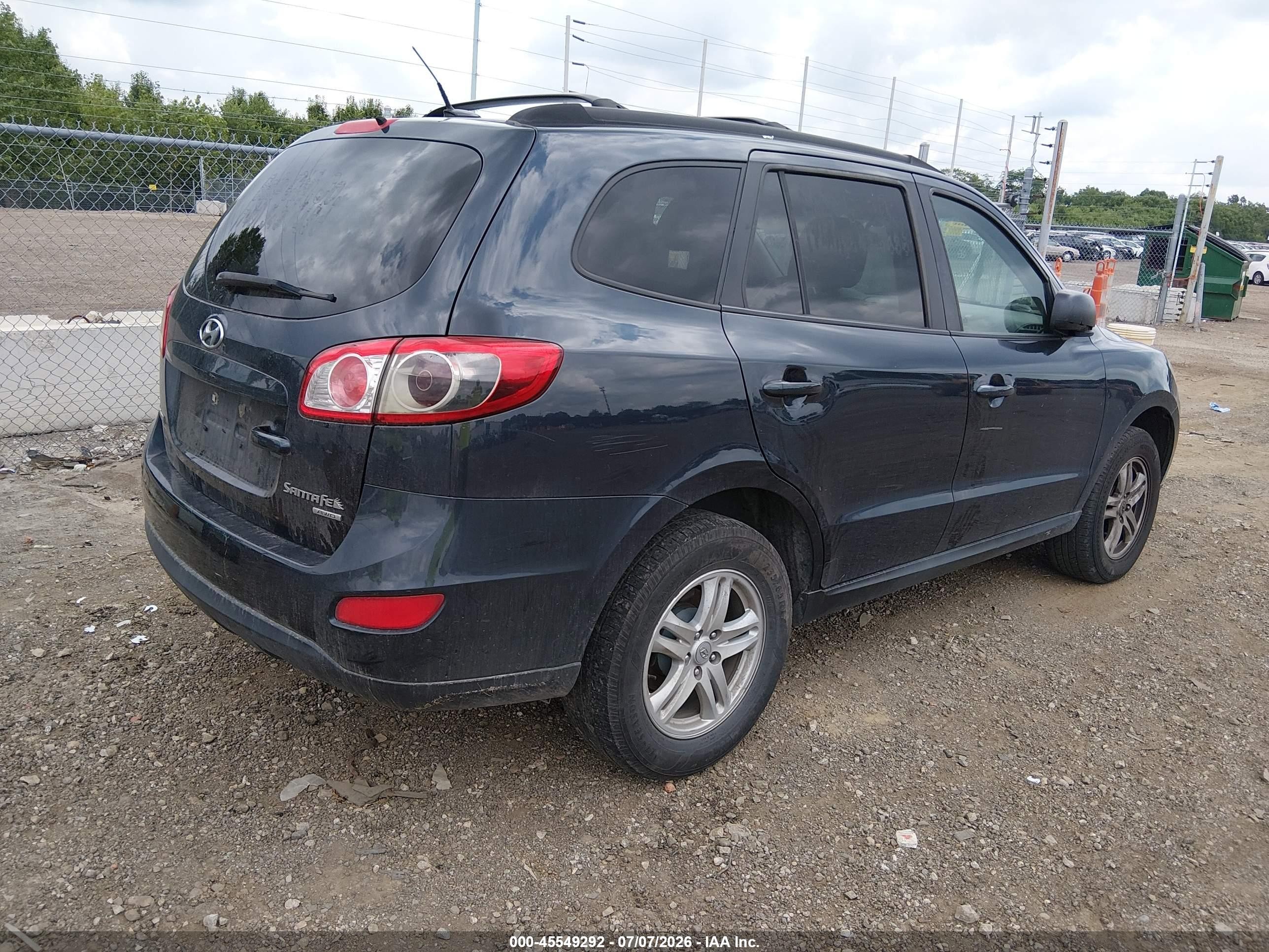 2011 Hyundai Santa Fe Gls Blue vin: 5XYZGDAB2BG078836