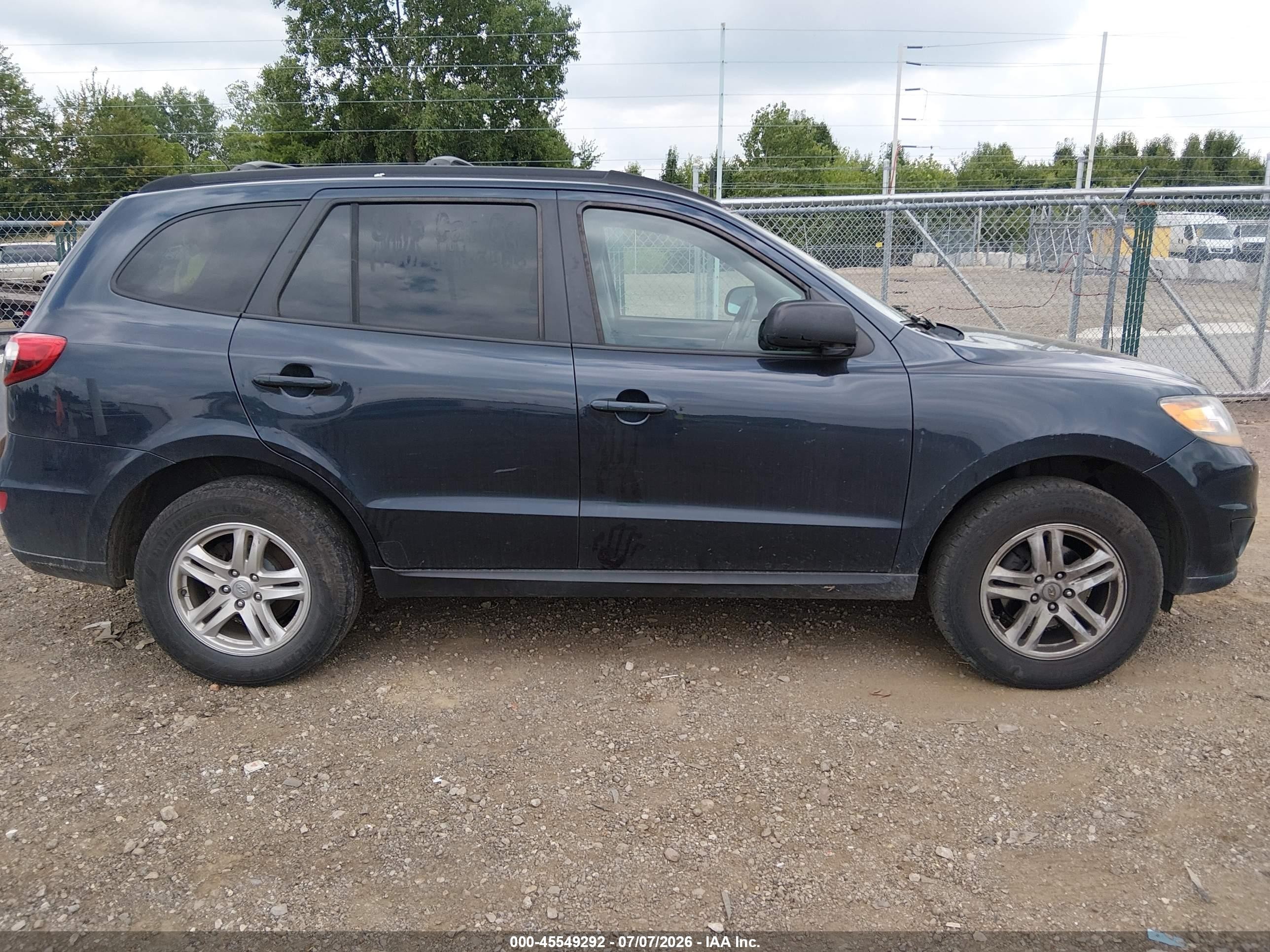 2011 Hyundai Santa Fe Gls Blue vin: 5XYZGDAB2BG078836