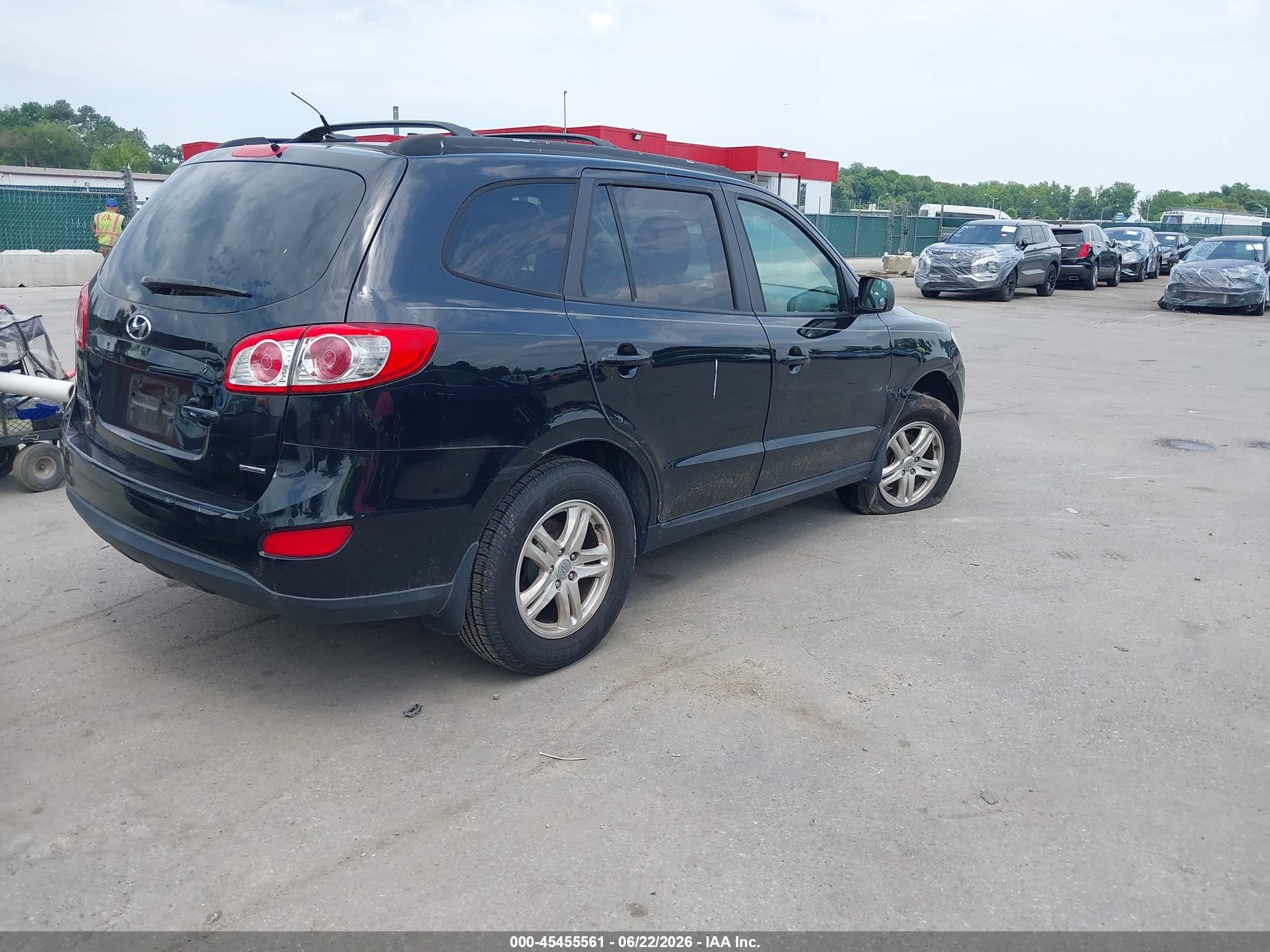 2012 Hyundai Santa Fe Gls Black vin: 5XYZGDAB2CG101937