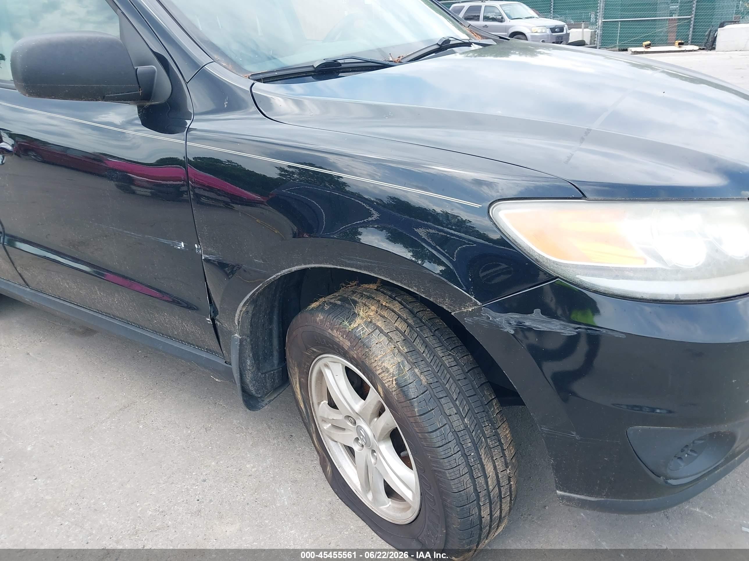 2012 Hyundai Santa Fe Gls Black vin: 5XYZGDAB2CG101937
