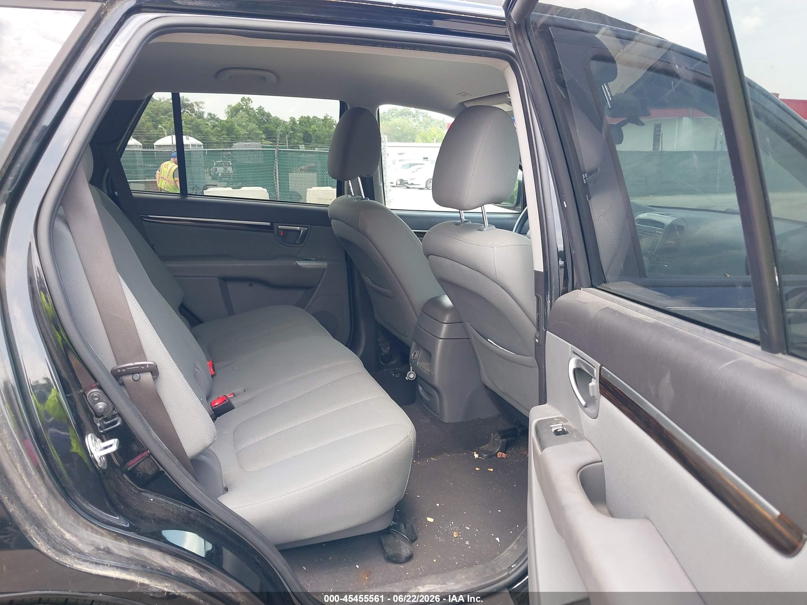 2012 Hyundai Santa Fe Gls Black vin: 5XYZGDAB2CG101937