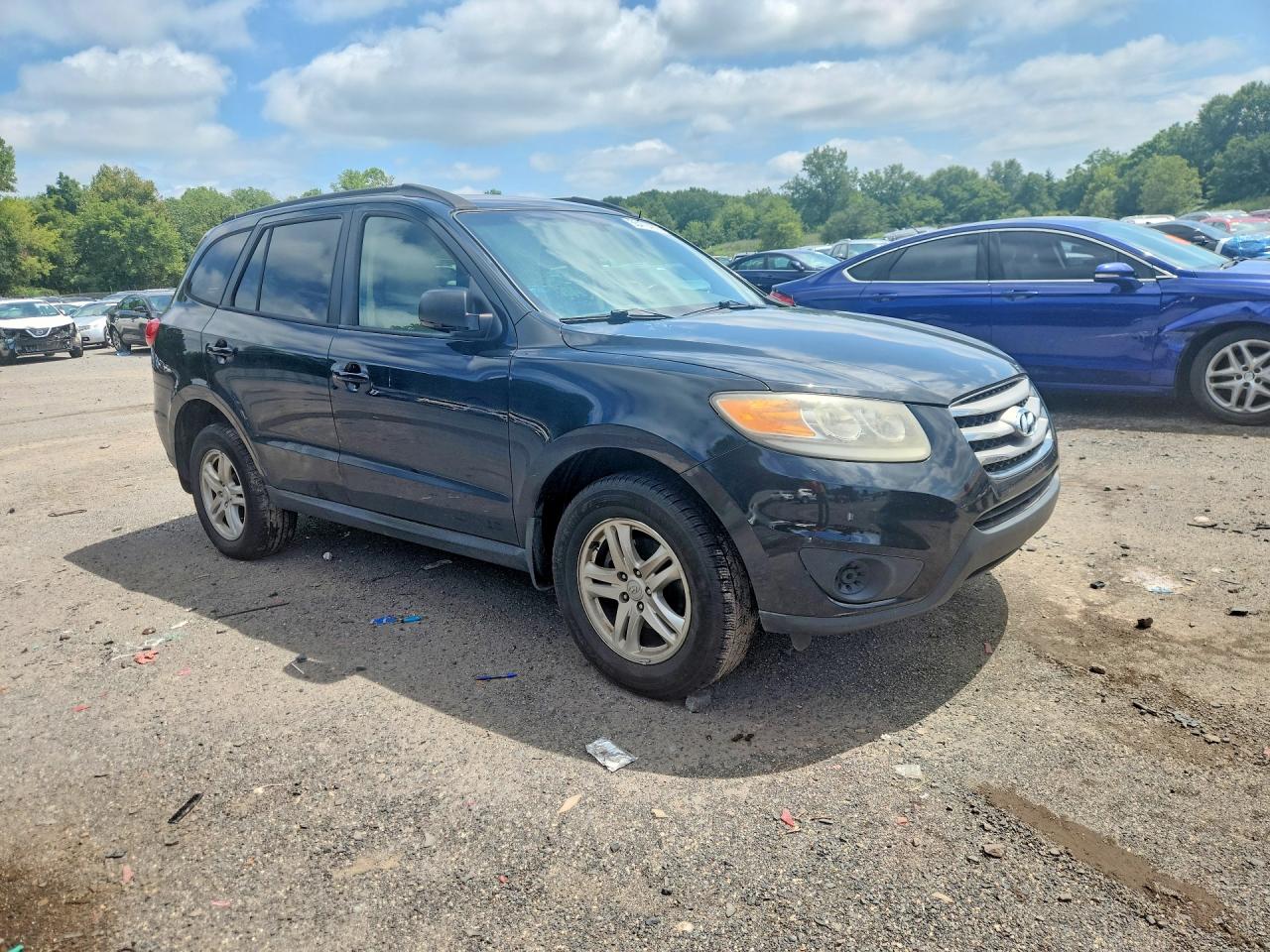 2012 Hyundai Santa Fe Gl(middle-low ) Black vin: 5XYZGDAB2CG126806