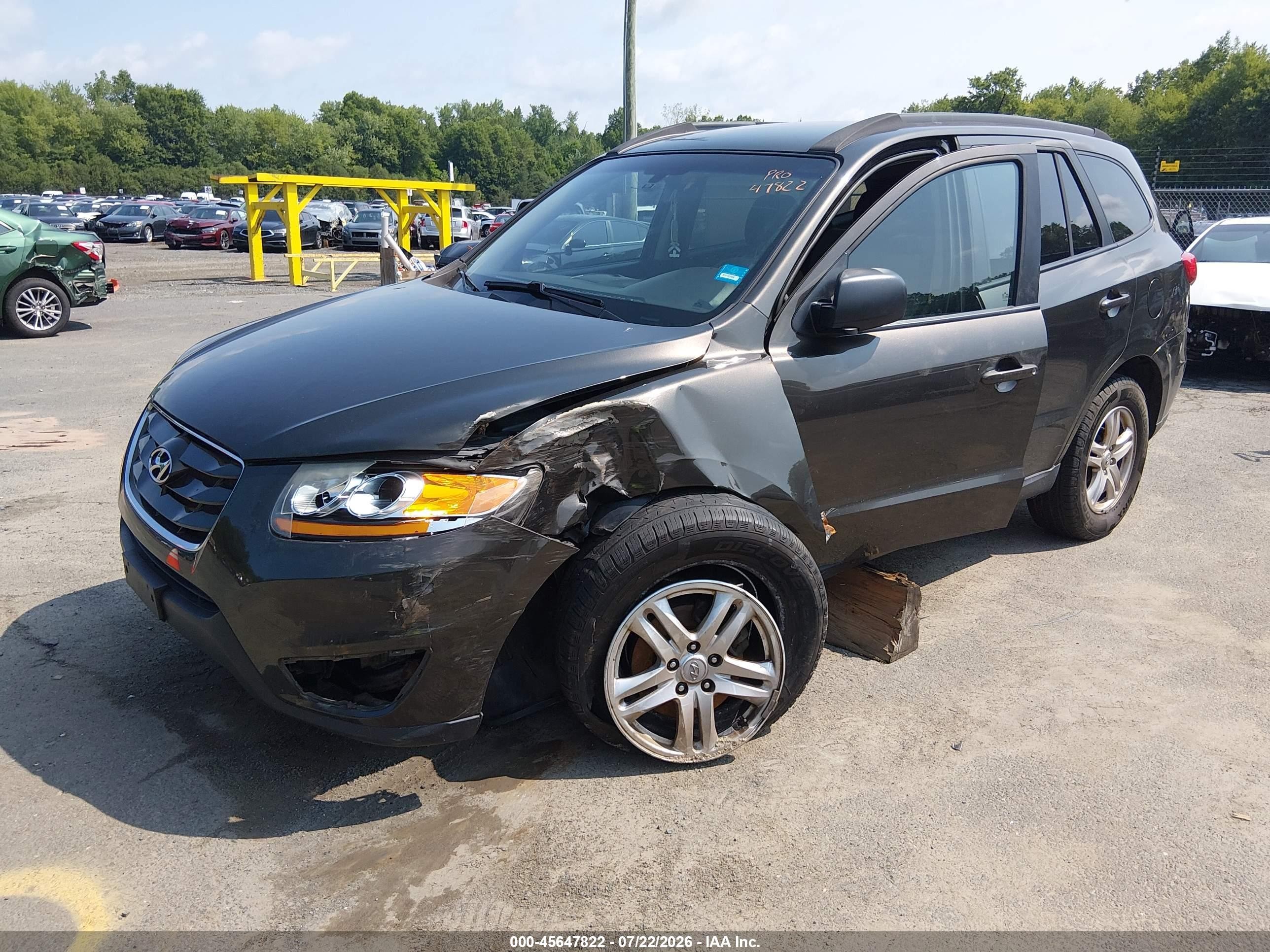 2011 Hyundai Santa Fe Gls Black vin: 5XYZGDAB3BG077839