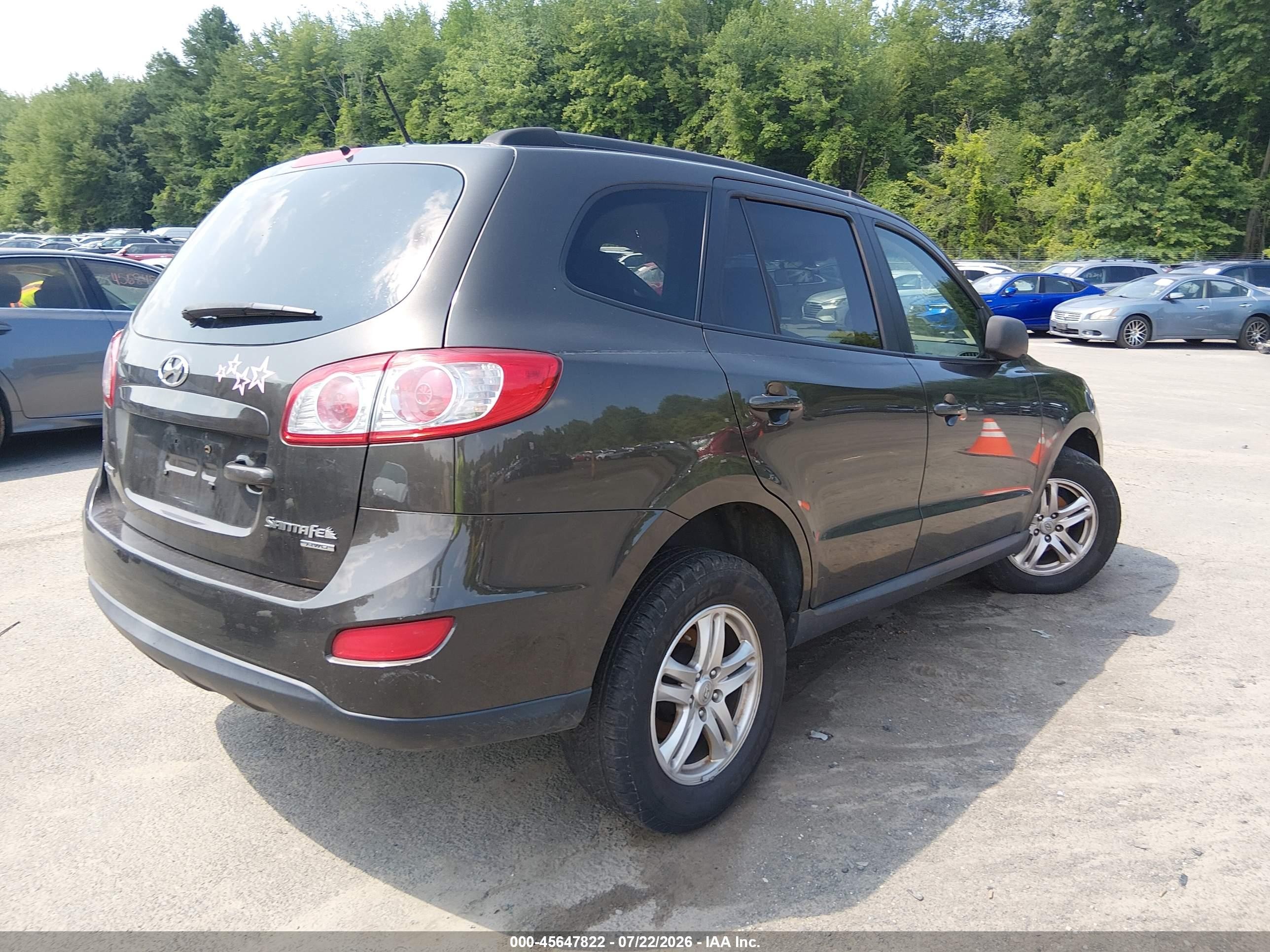 2011 Hyundai Santa Fe Gls Black vin: 5XYZGDAB3BG077839